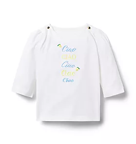 Embroidered Ciao Tee