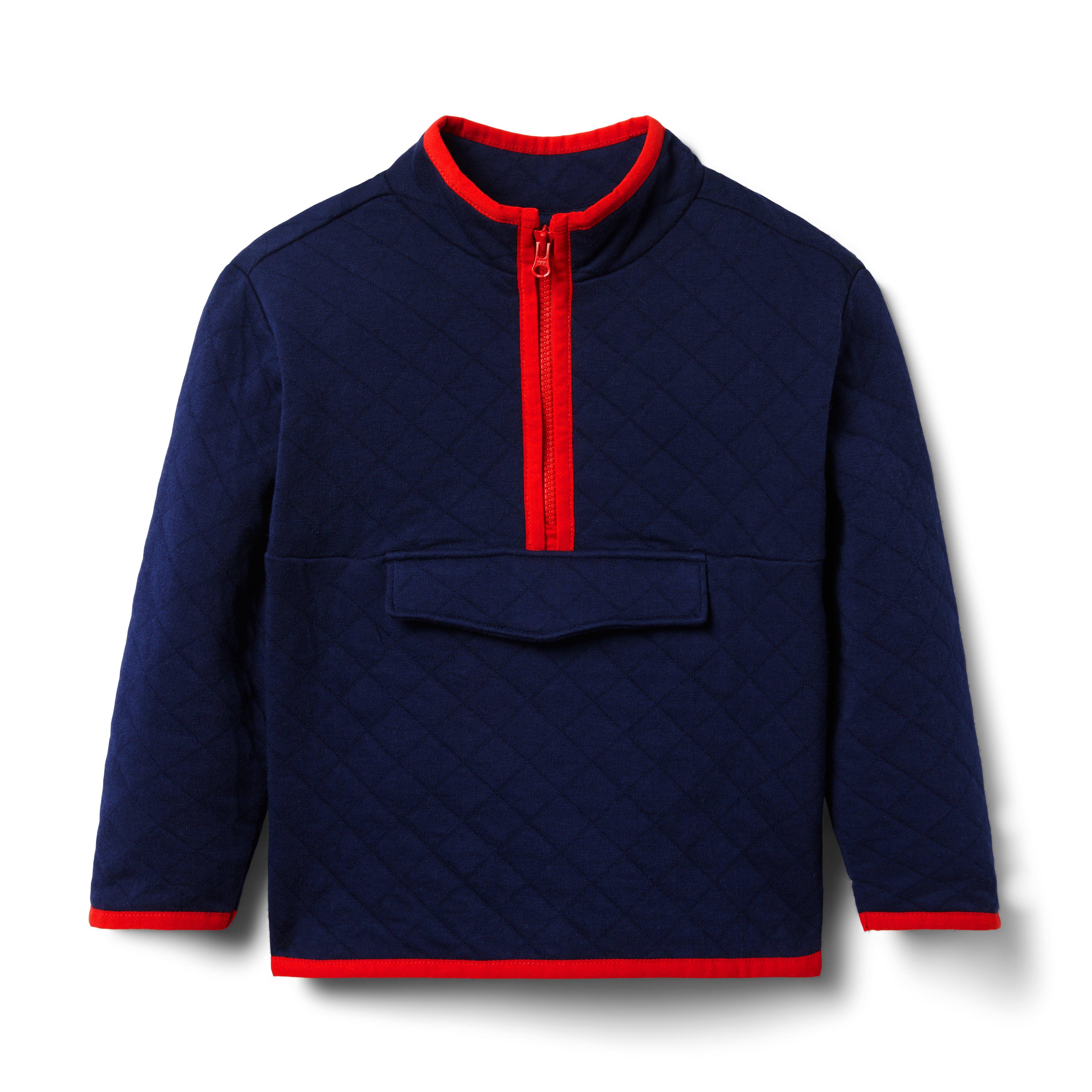 The Quilted Half-Zip Sweatshirt