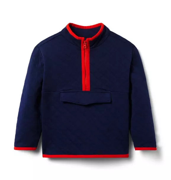 The Quilted Half-Zip Sweatshirt image number 0