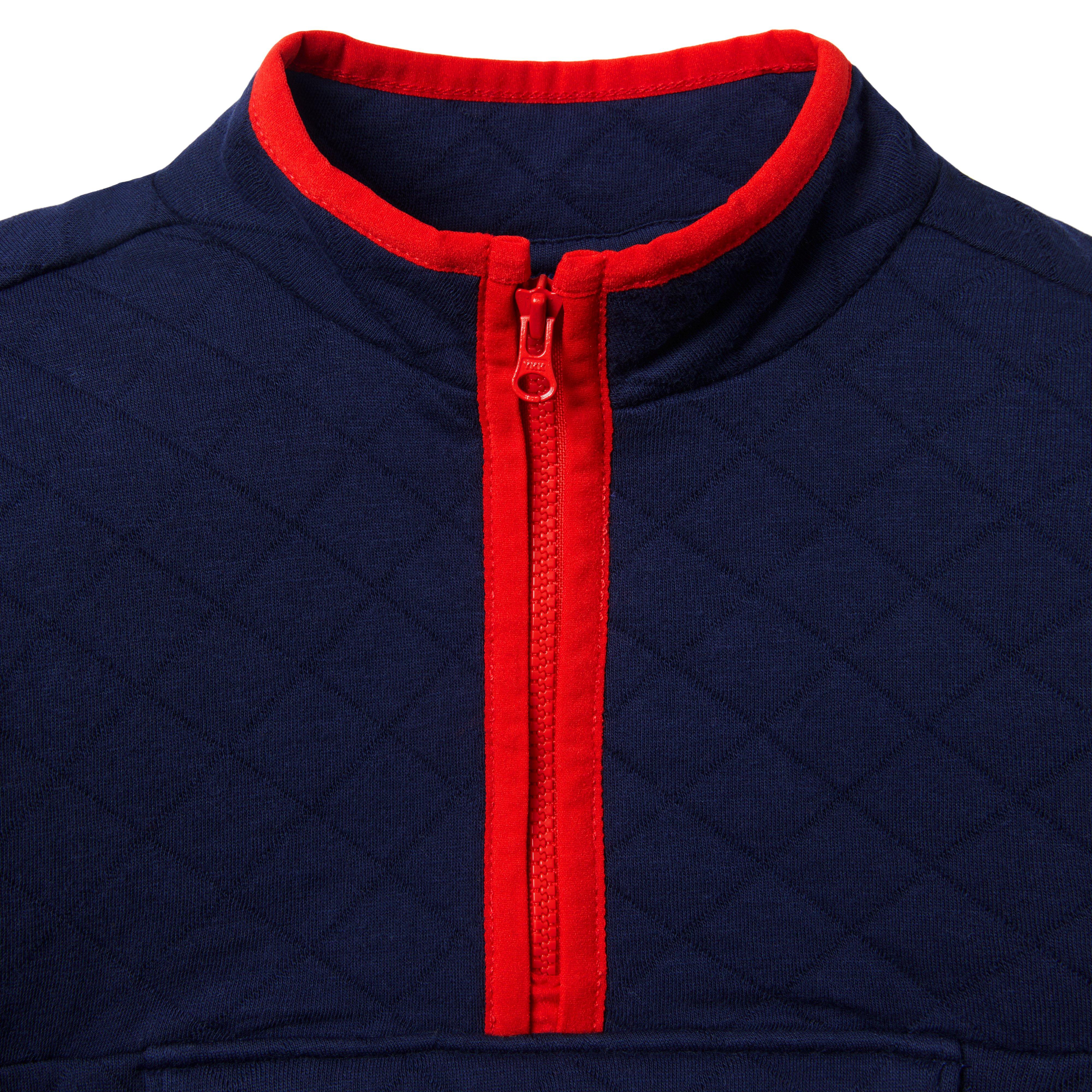 The Quilted Half-Zip Sweatshirt