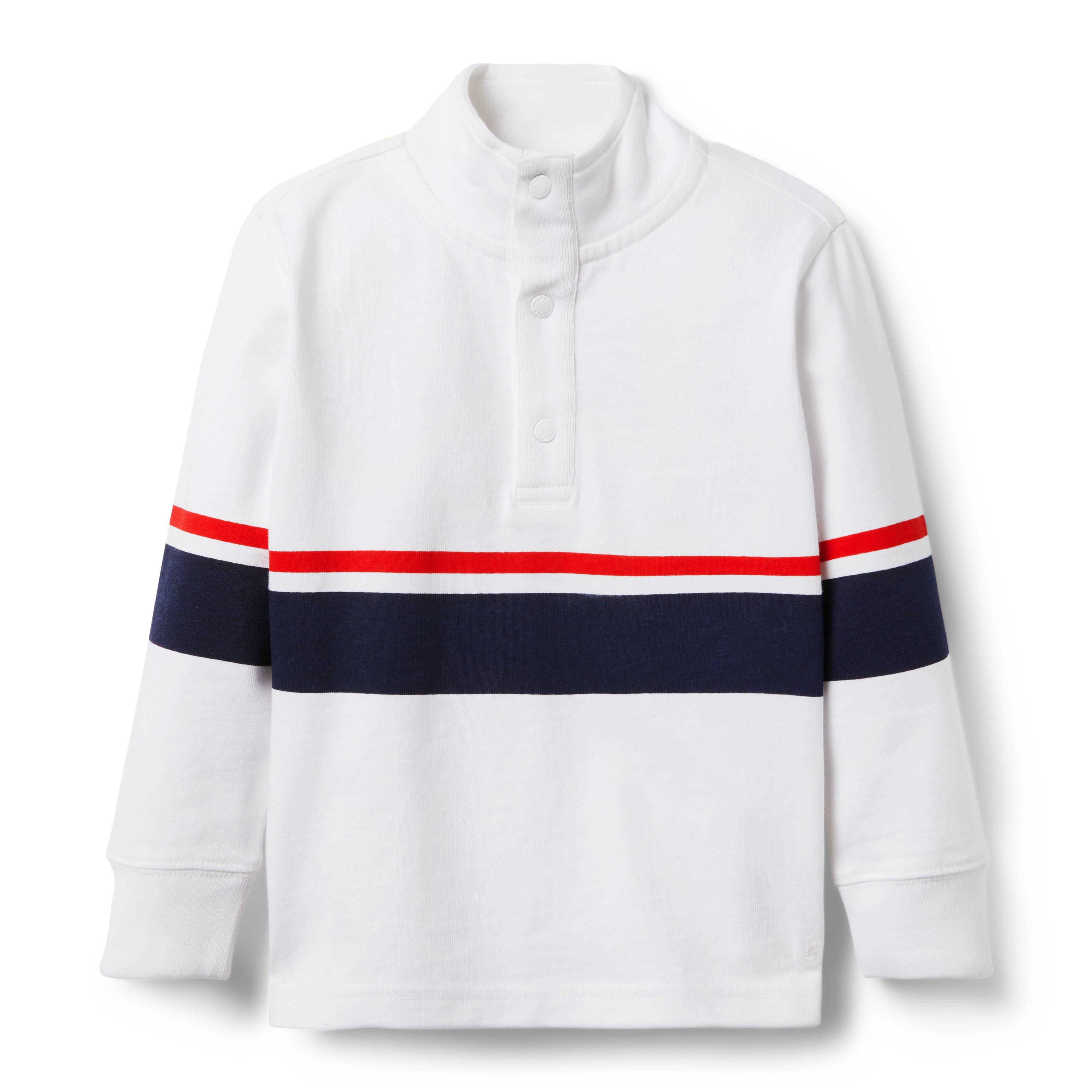 Stripe Half Snap Pullover