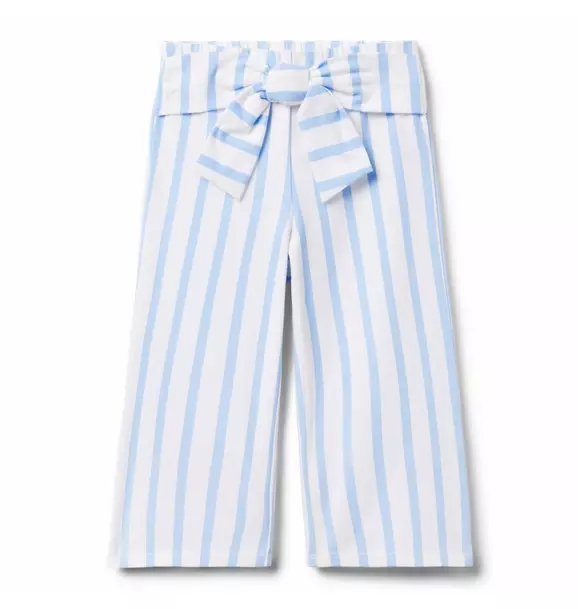 Girl French Blue Stripe The Wide Leg Resort Pant by Janie and Jack