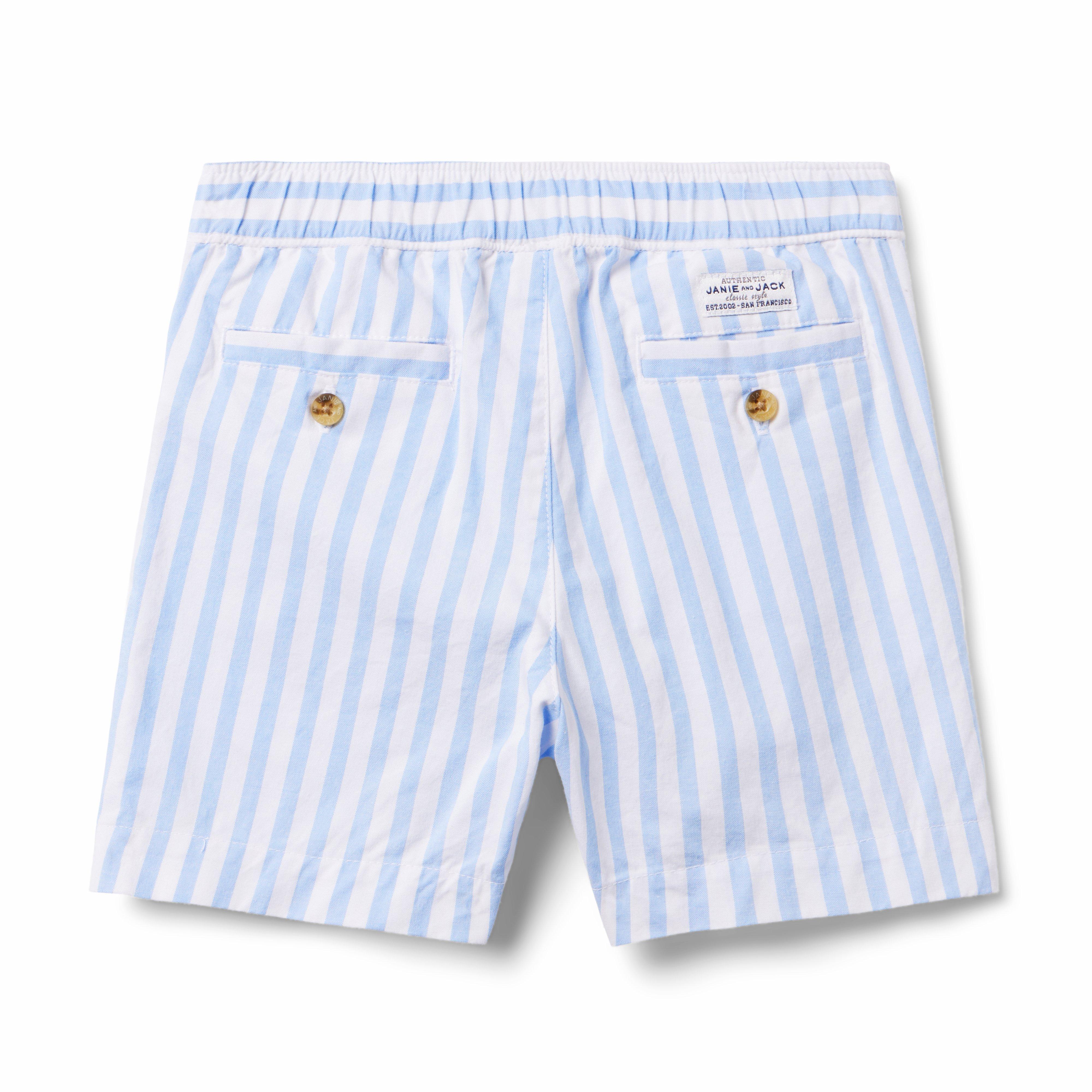 Boy French Blue Stripe Striped Poplin Pull-On Short by Janie and Jack