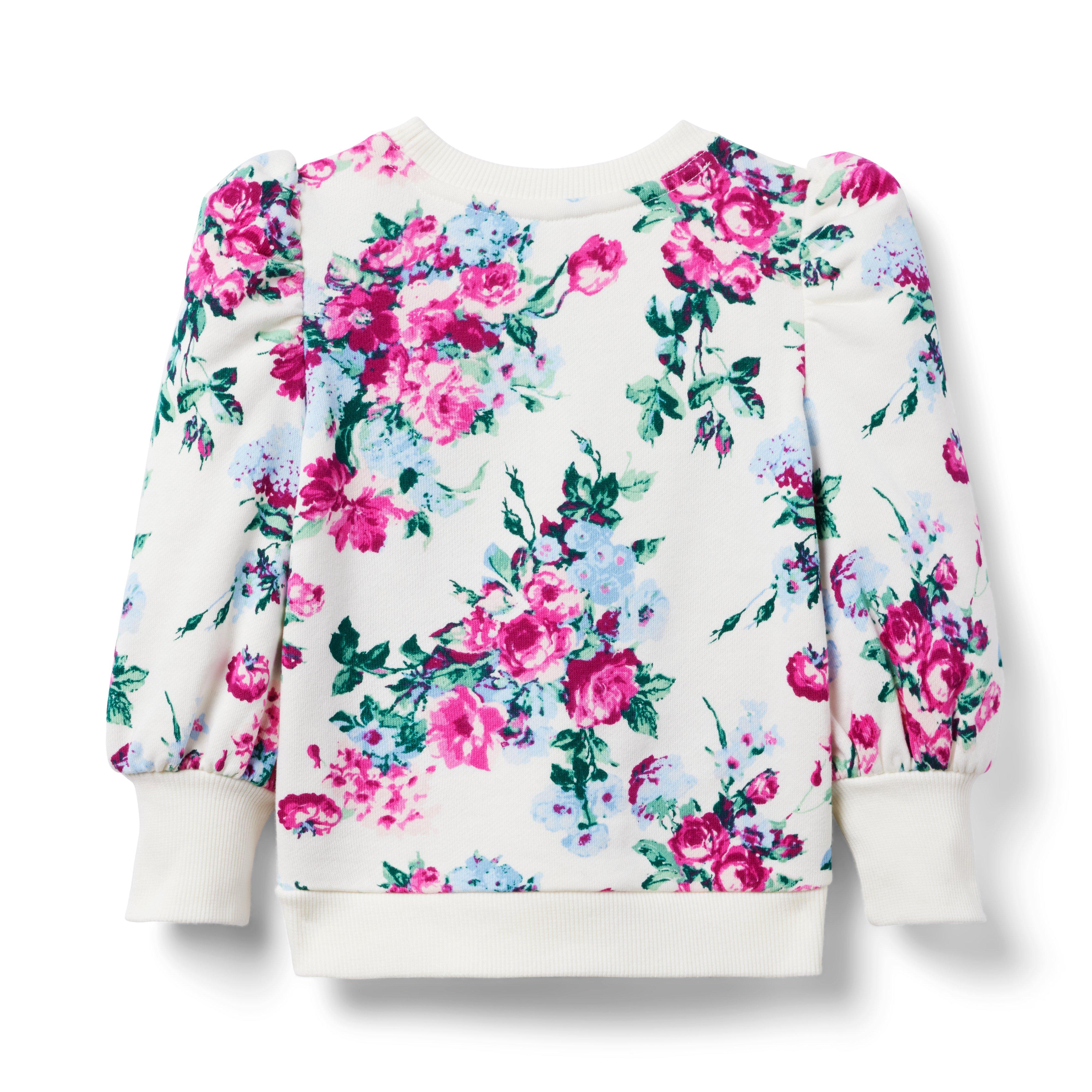 Floral Puff Sleeve Sweatshirt image number 1