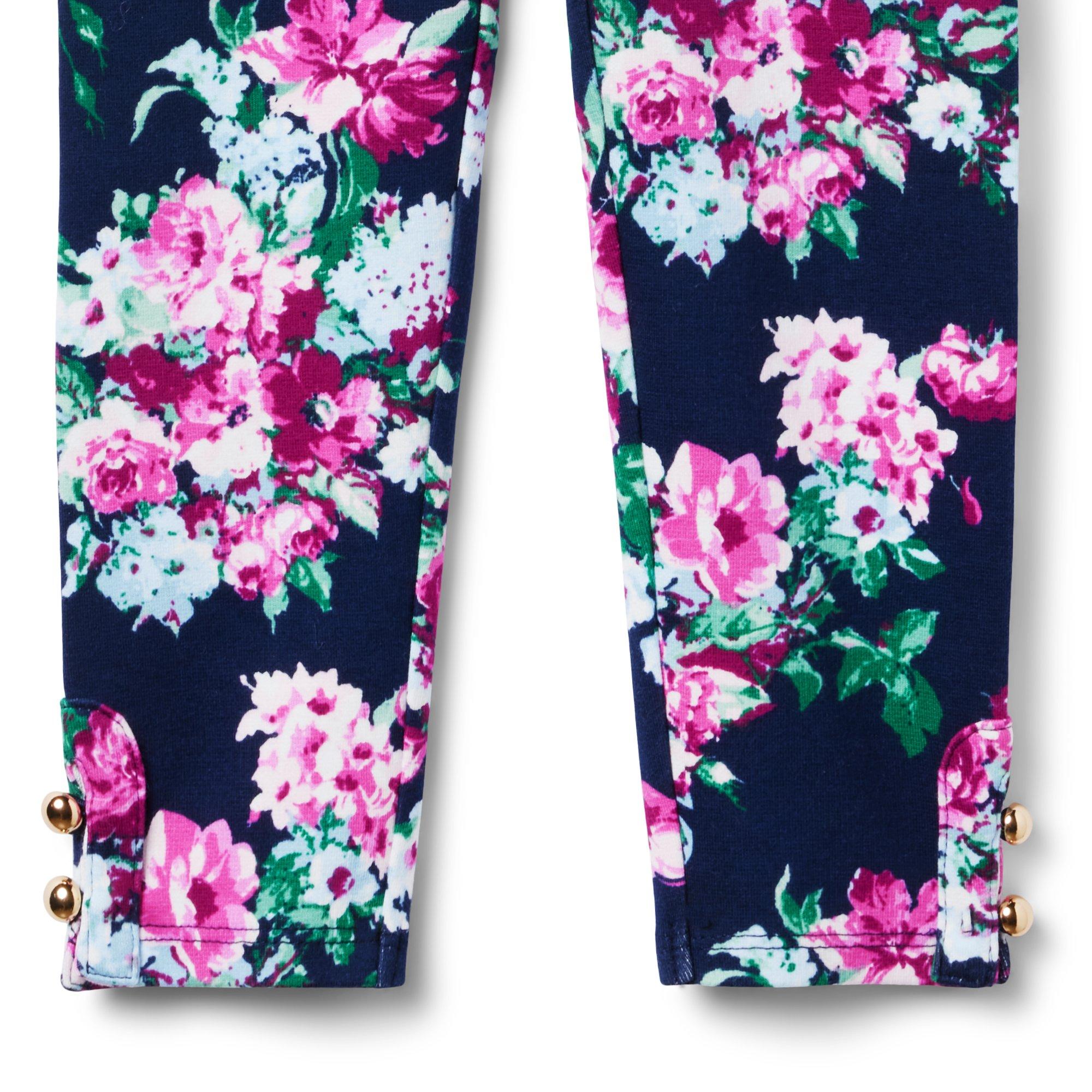 Floral Button Cuff Ponte Pant image number 3