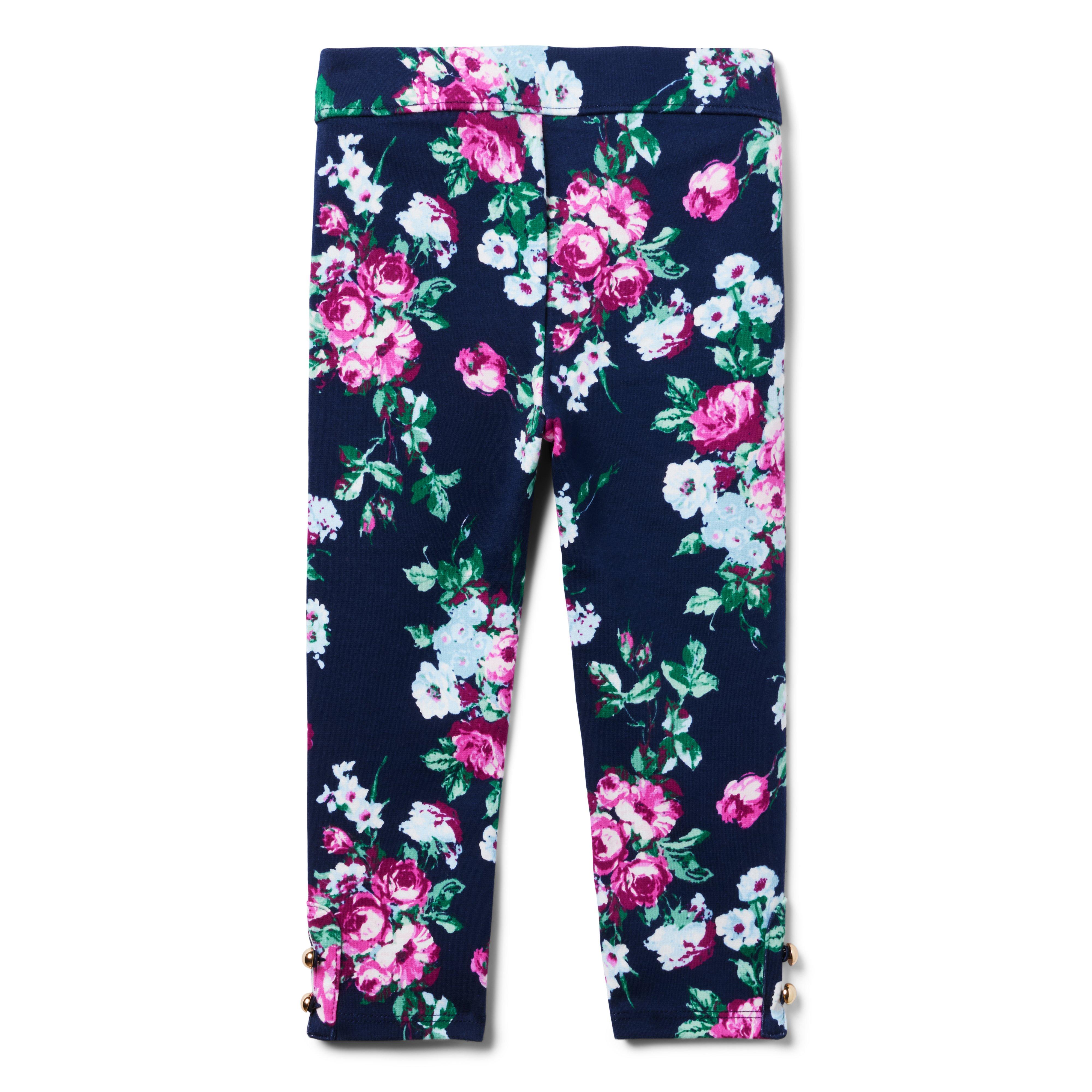 Floral Button Cuff Ponte Pant image number 1