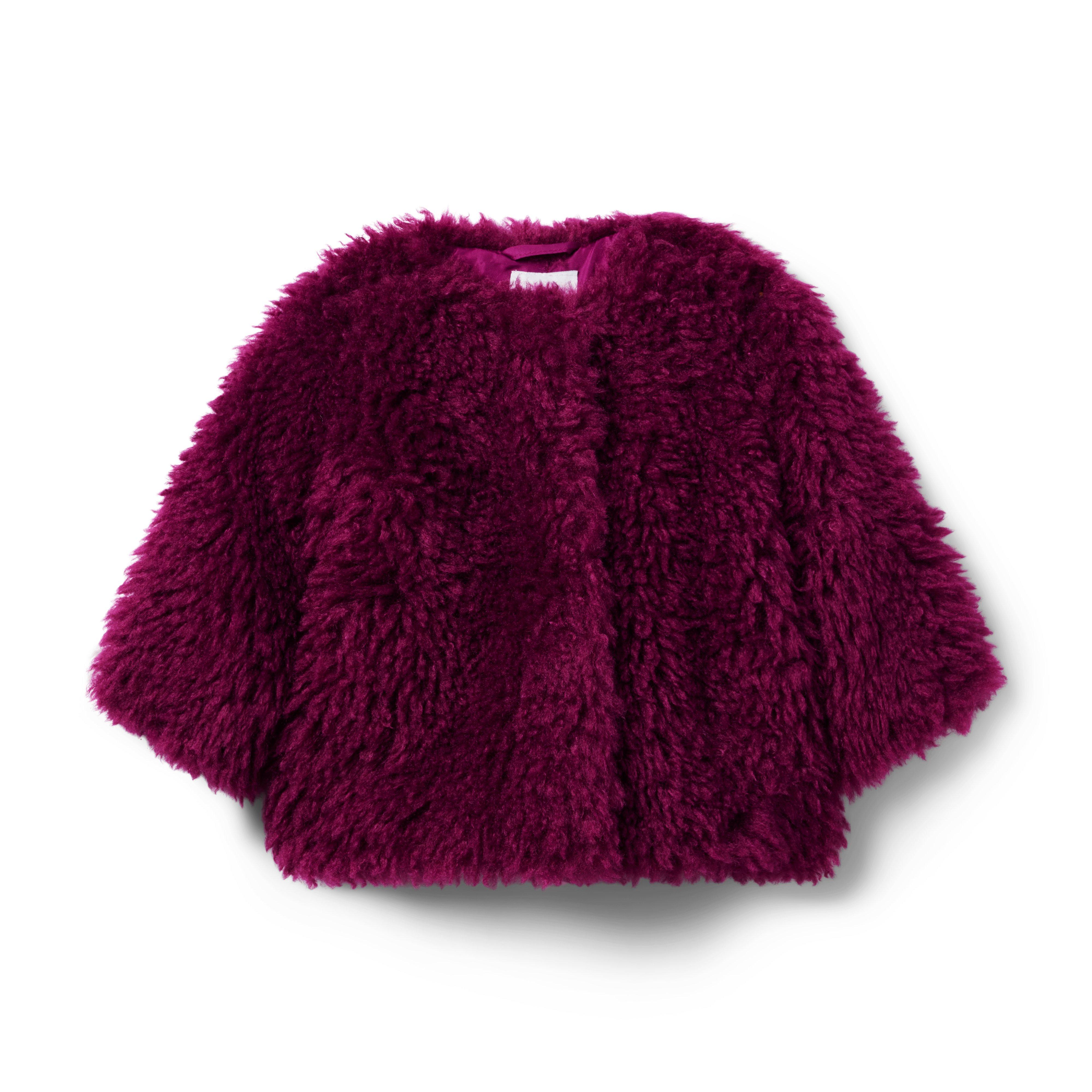 Girl Burgundy The Plush Sherpa Jacket by Janie and Jack