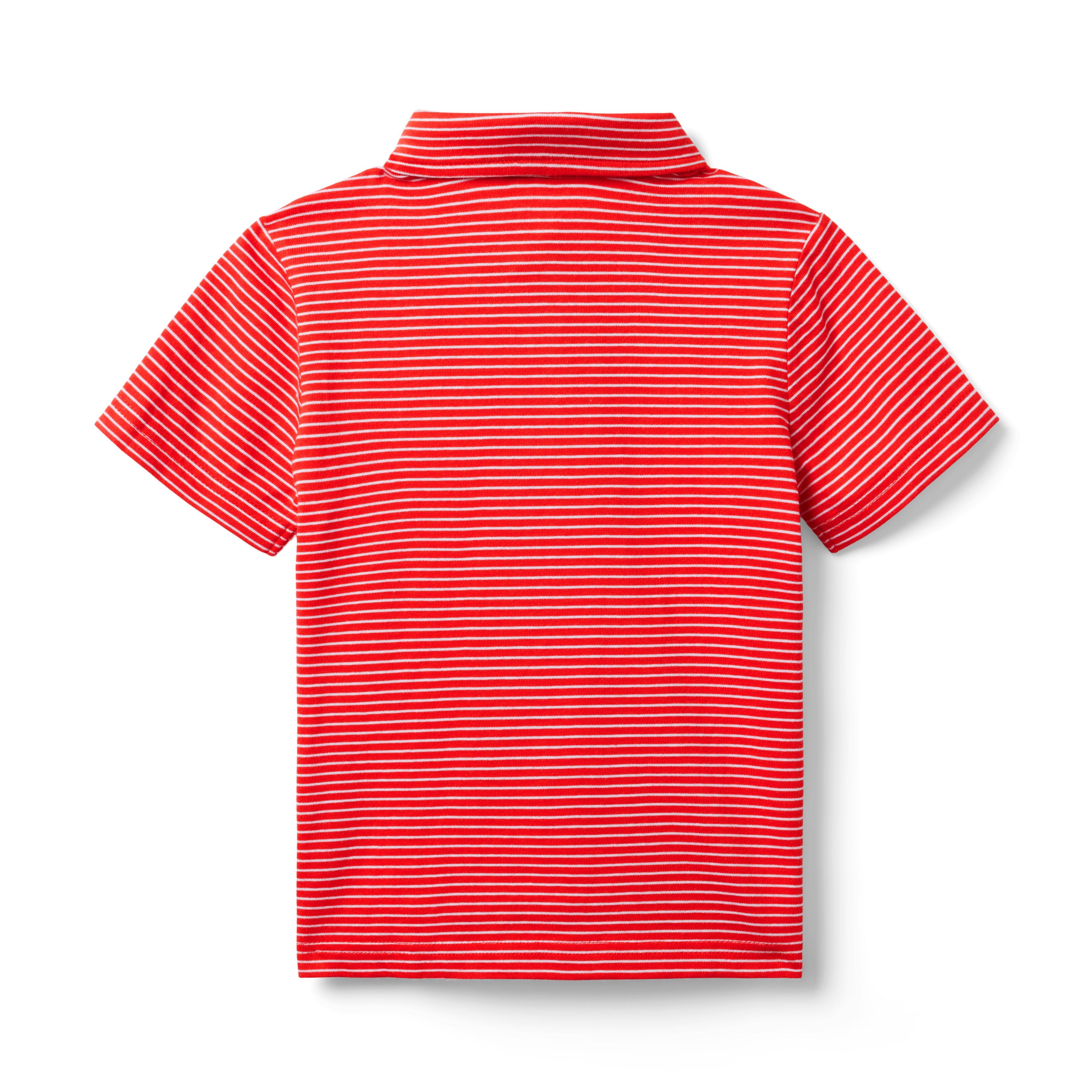 Boy Moto Red Stripe The Striped Jersey Polo by Janie and Jack