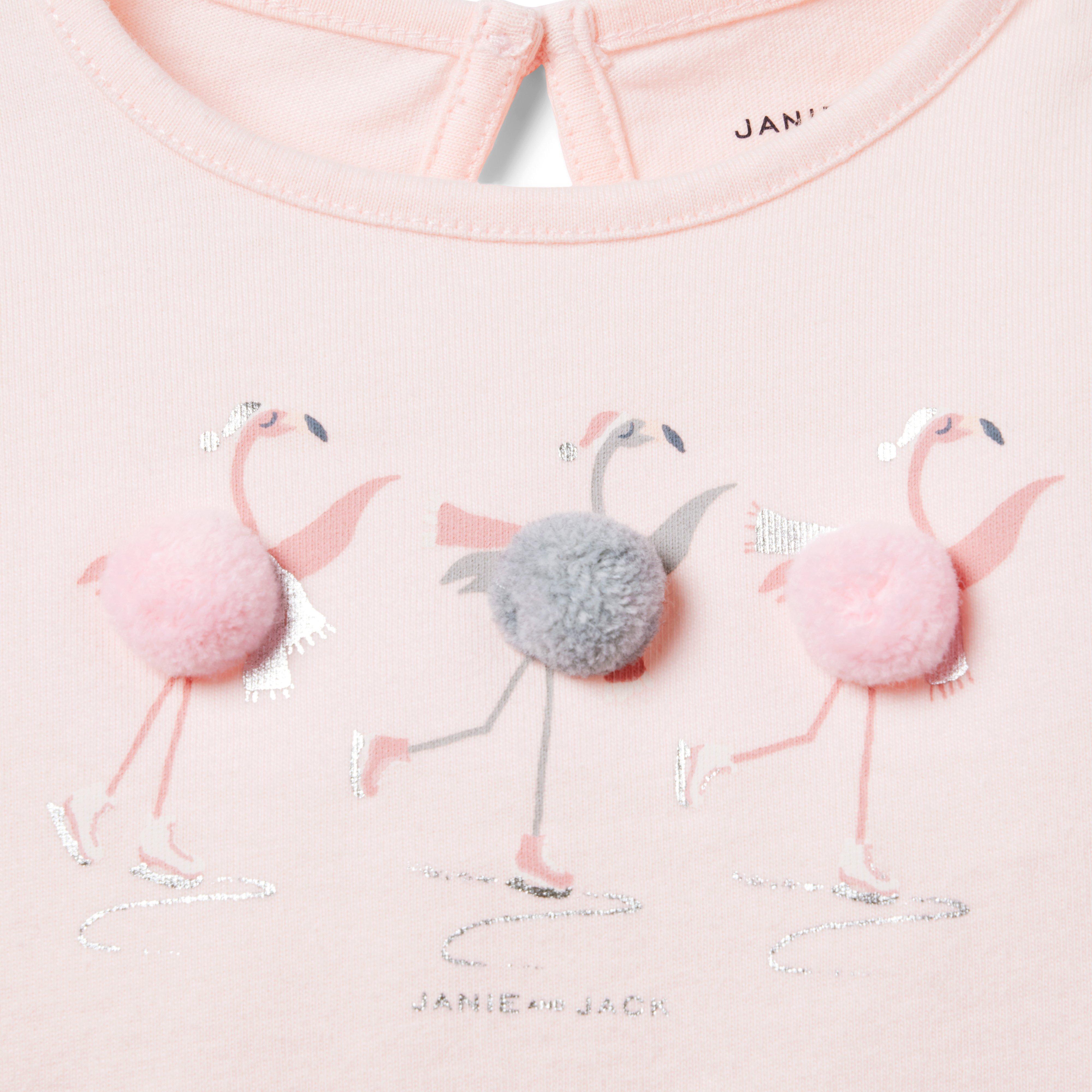 Ice Skating Flamingo Tee image number 2