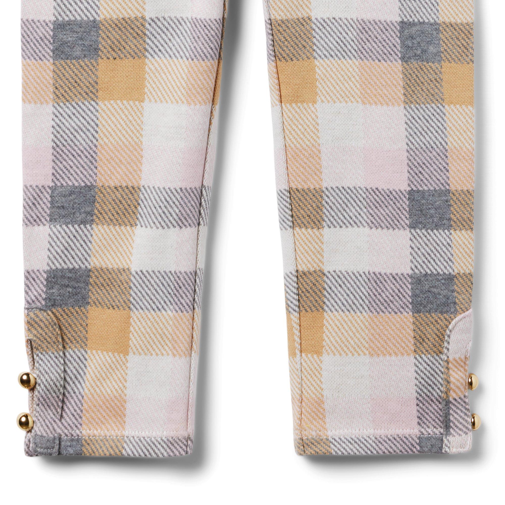 Tartan Button Cuff Jacquard Pant image number 3