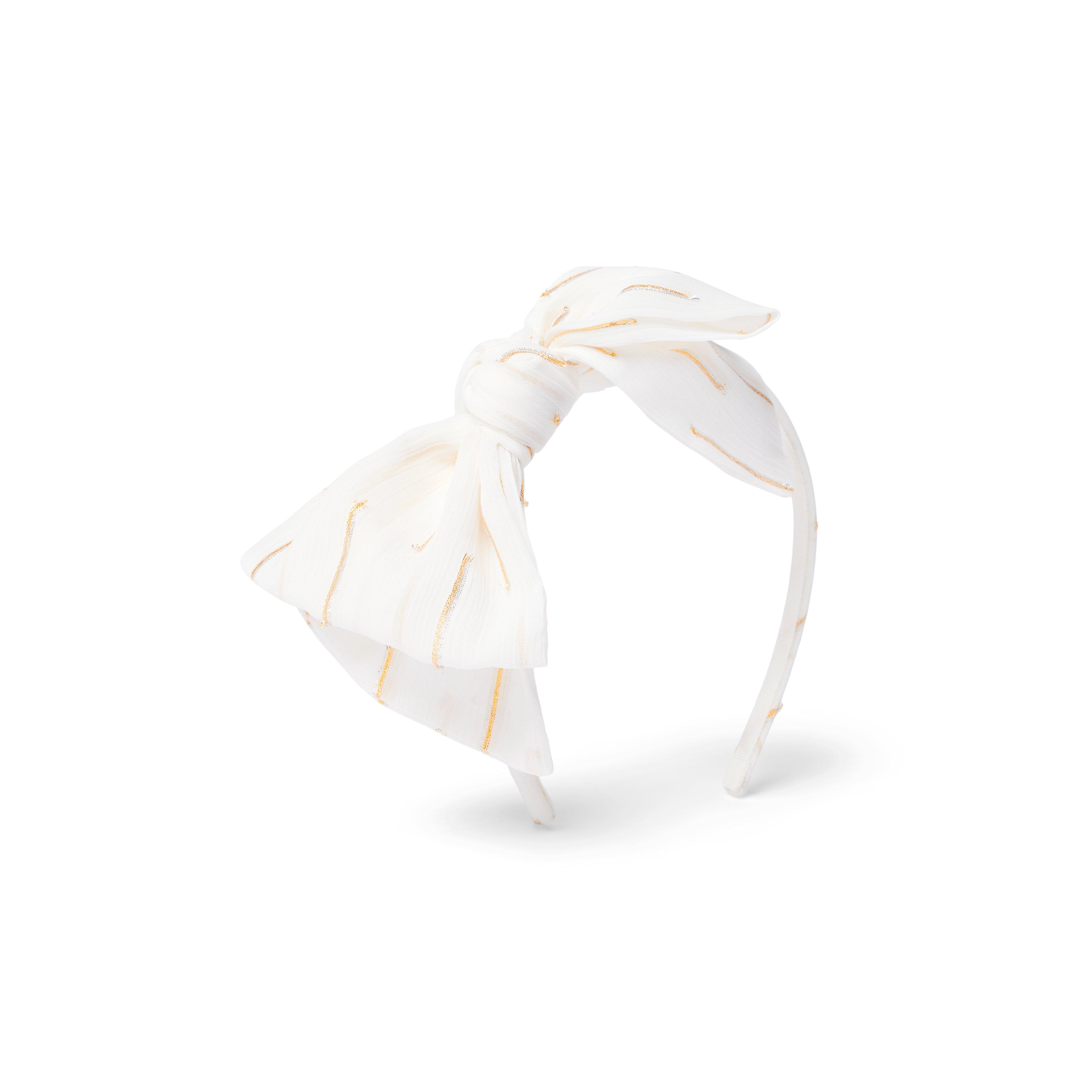 Metallic Chiffon Bow Headband