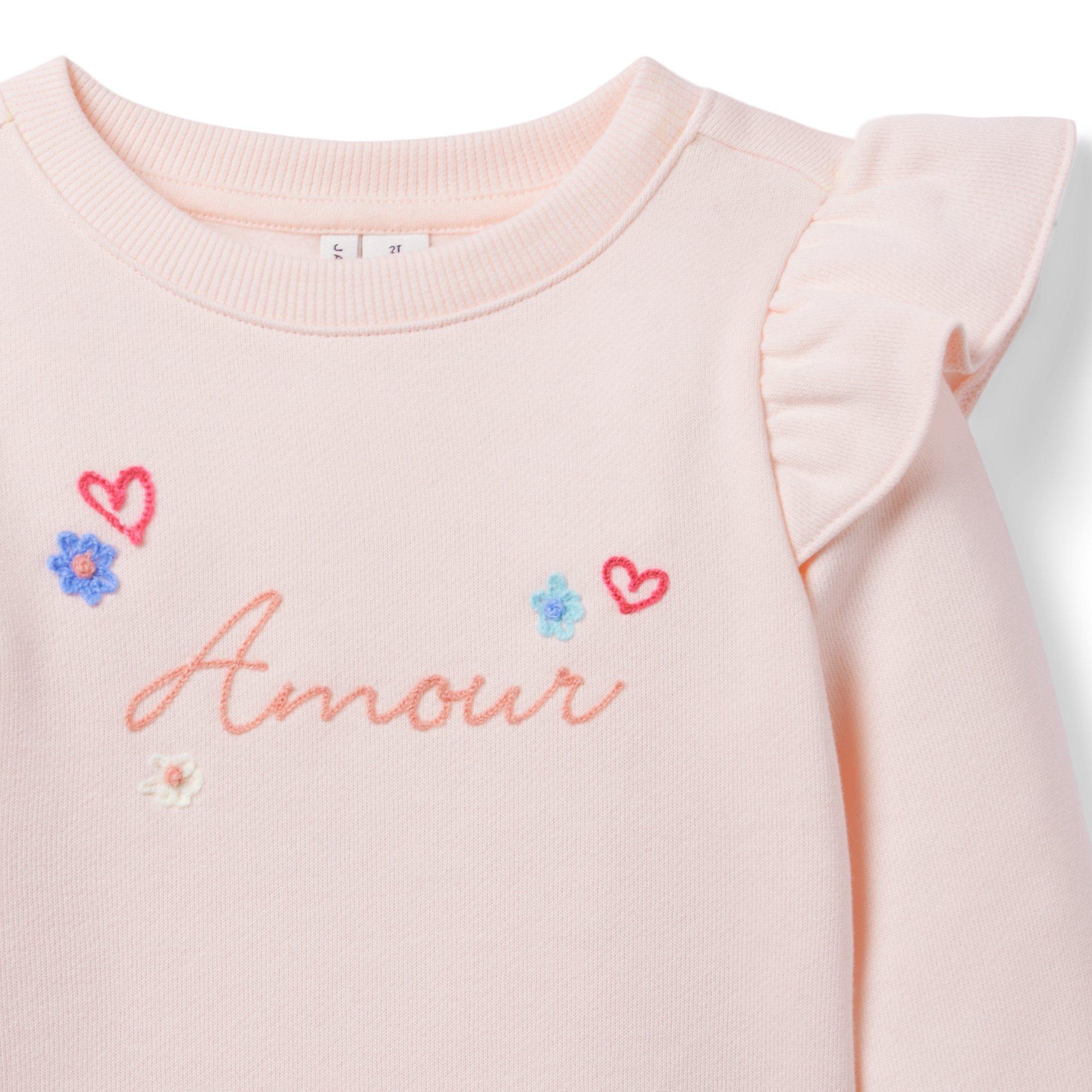 Amour Ruffle Shoulder Sweatshirt image number 3