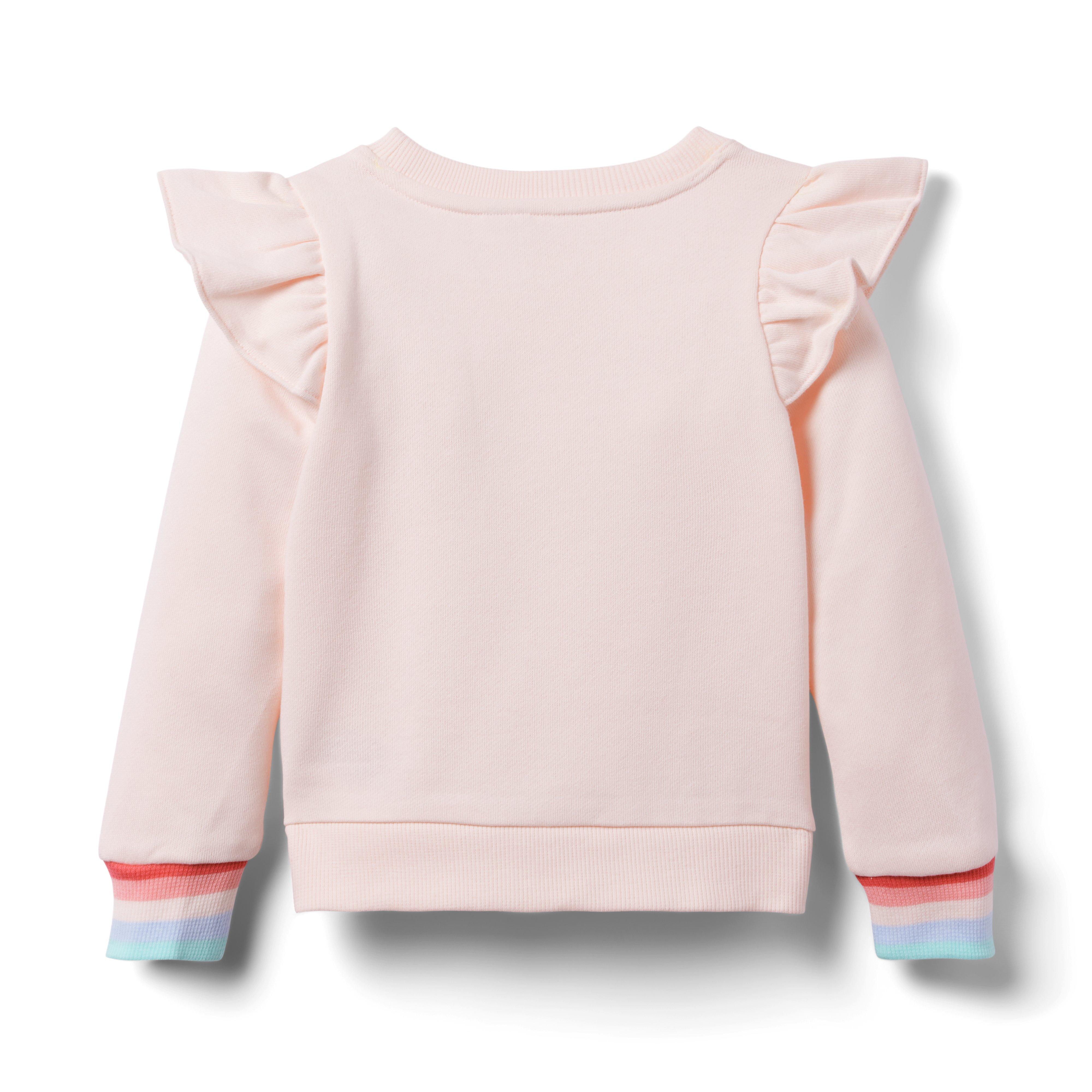 Ruffle shoulder sweatshirt sale