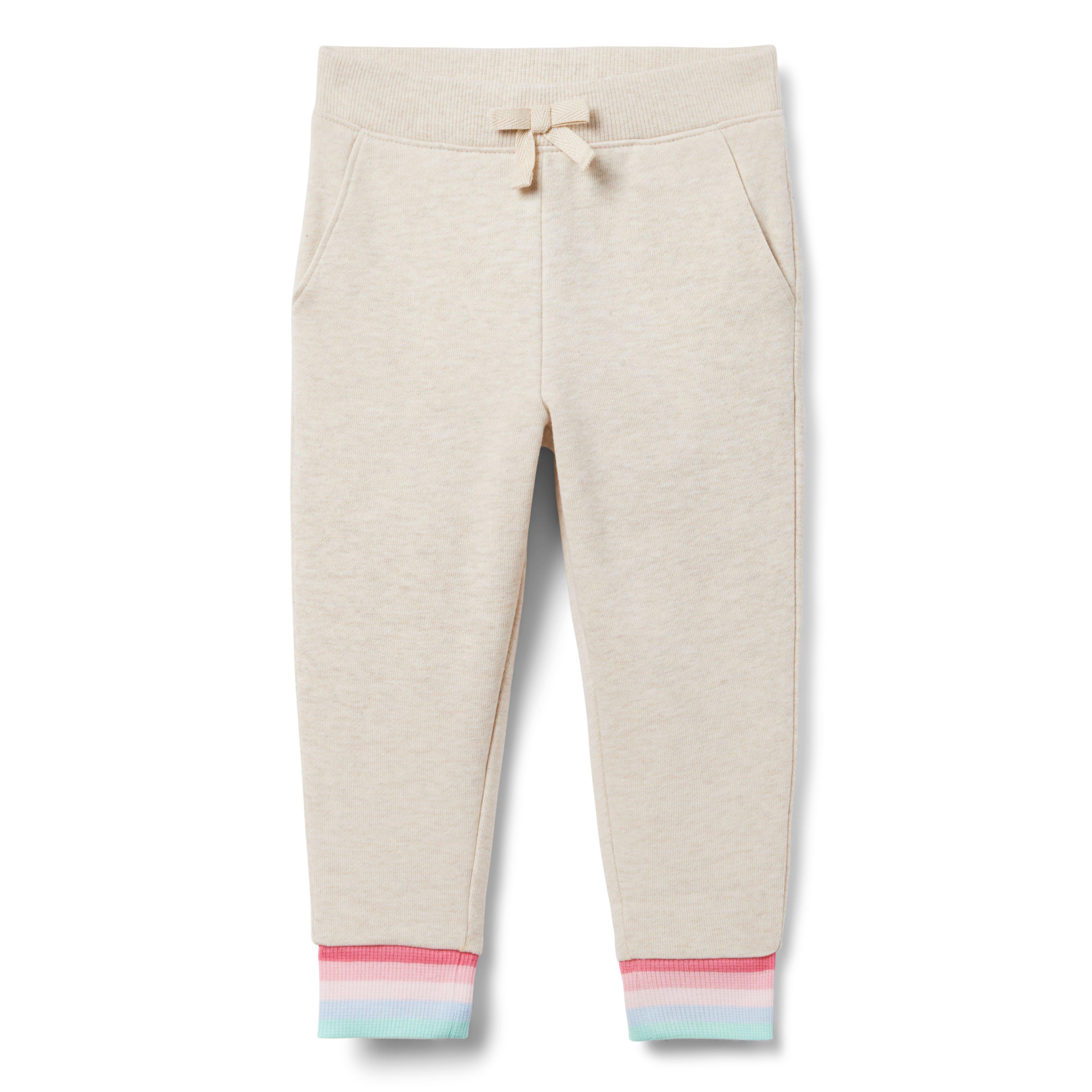 Girl Fluffy Bunny Striped Cuff Jogger by Janie and Jack