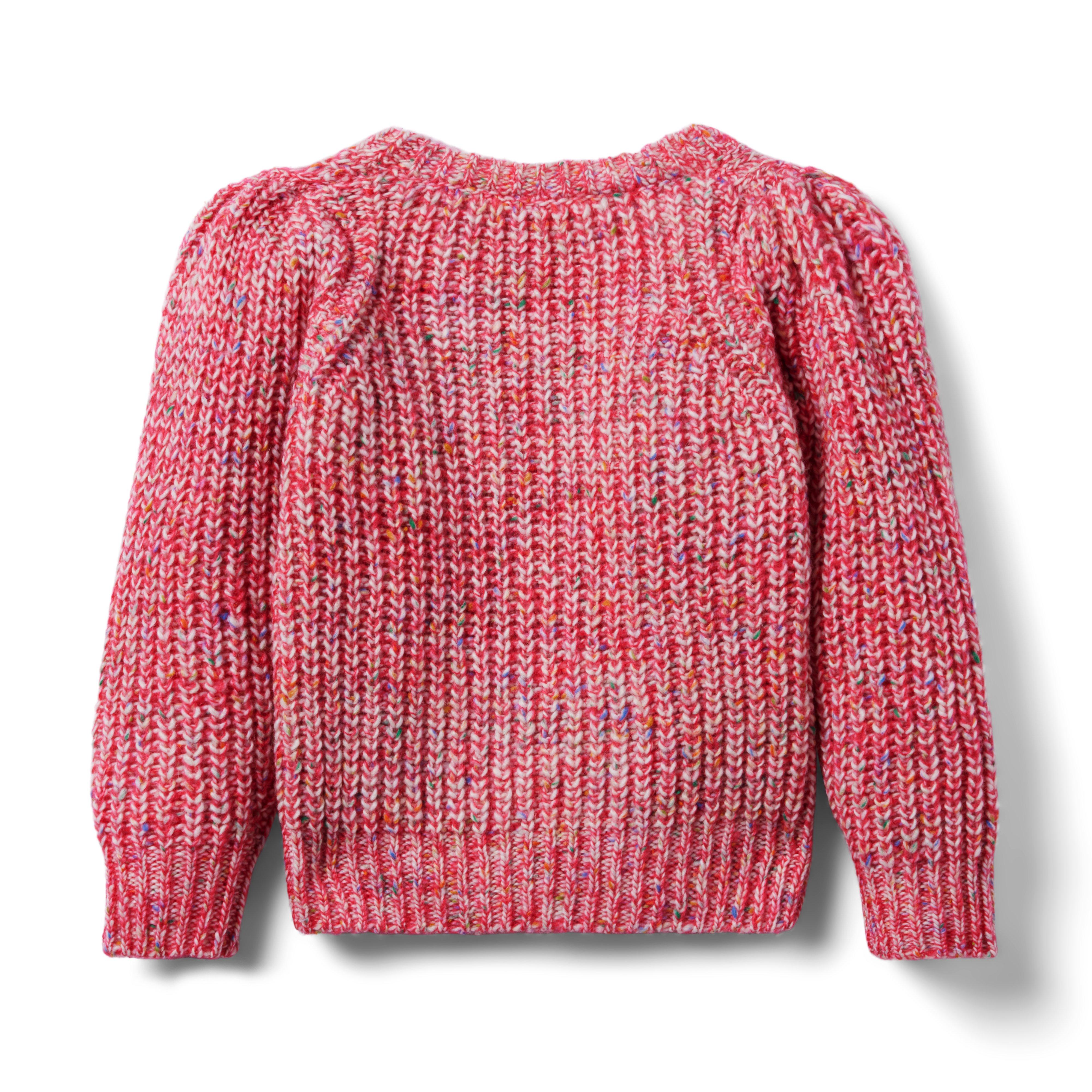 Marled Puff Sleeve Sweater