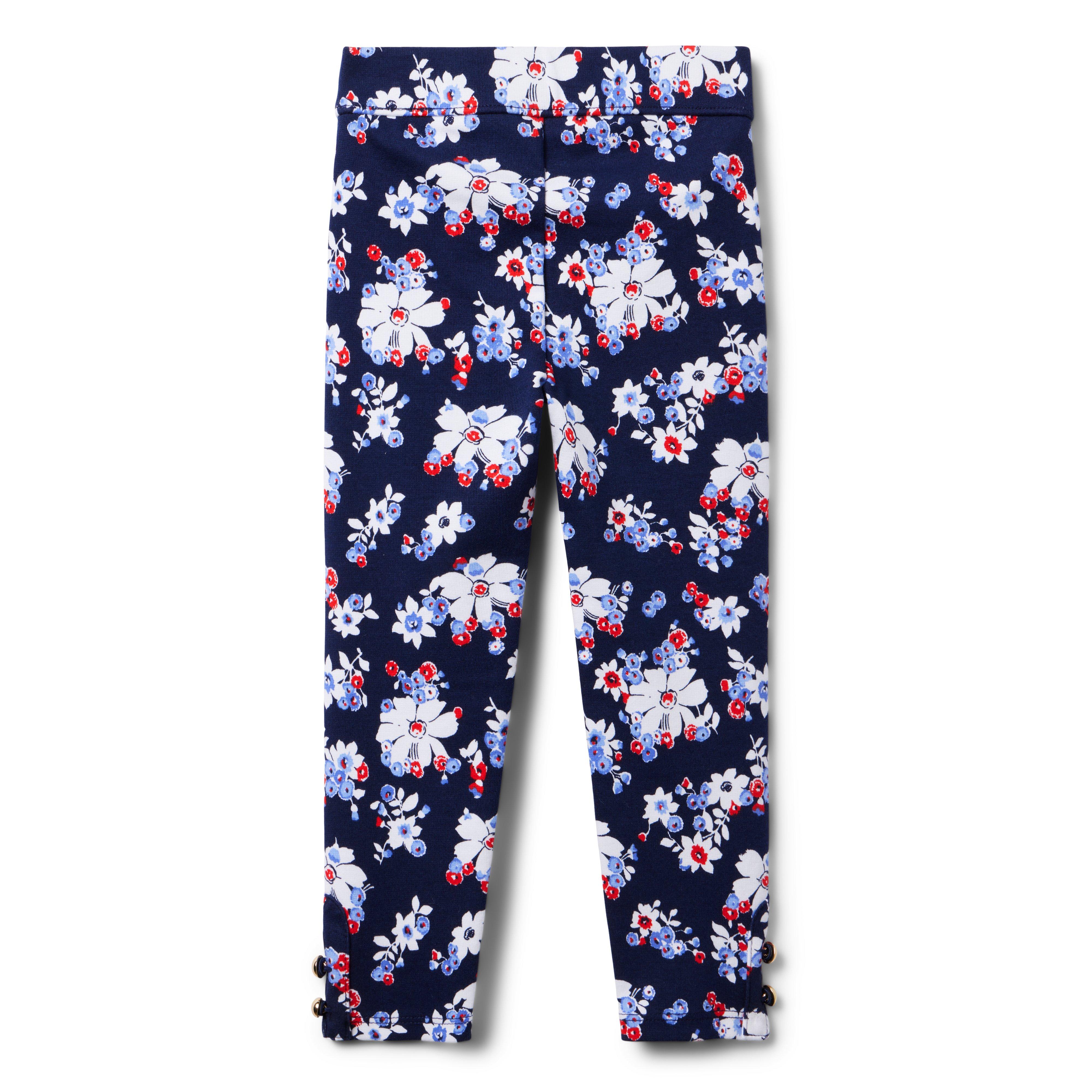 Floral Button Cuff Ponte Pant image number 1