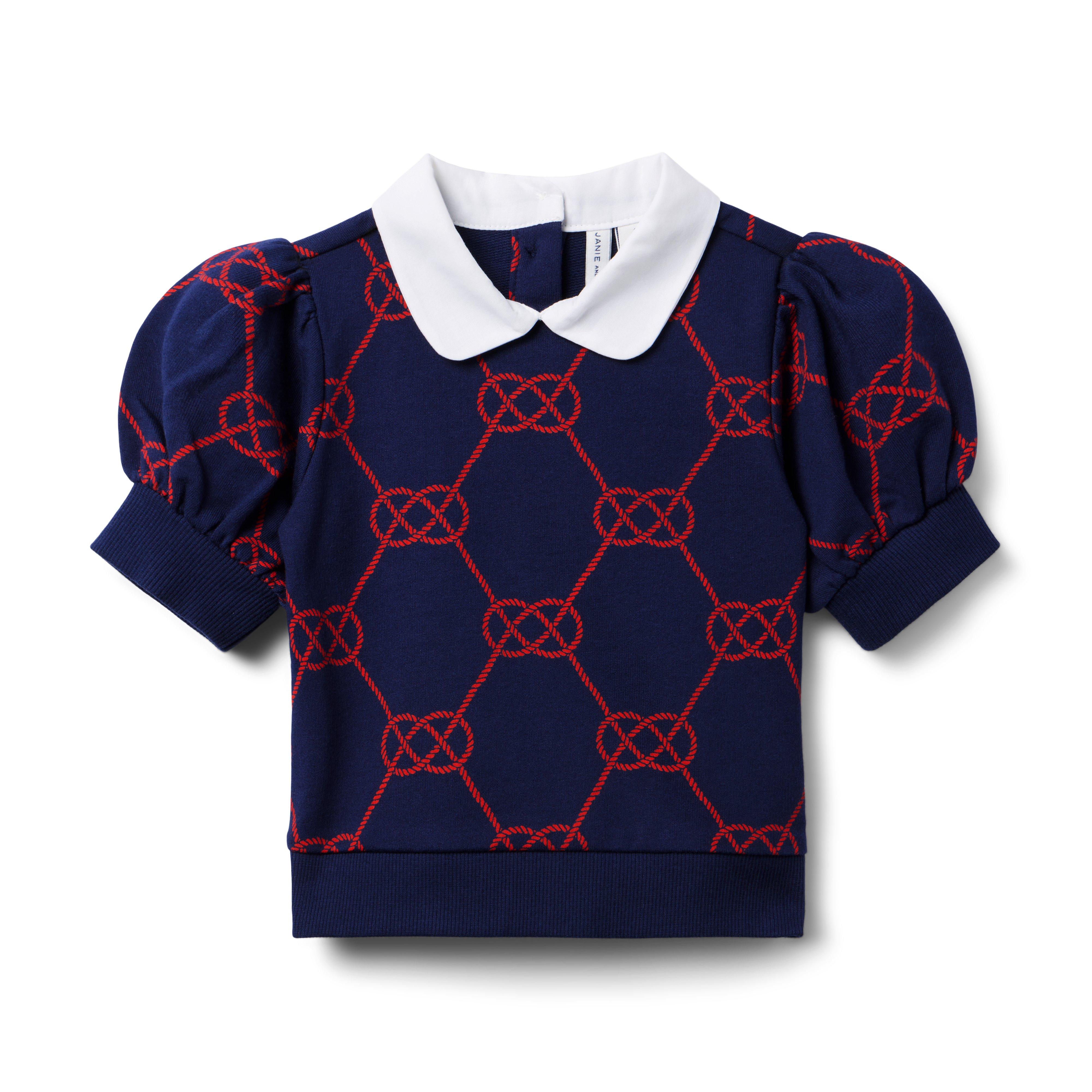 Nautical Collared Sweatshirt