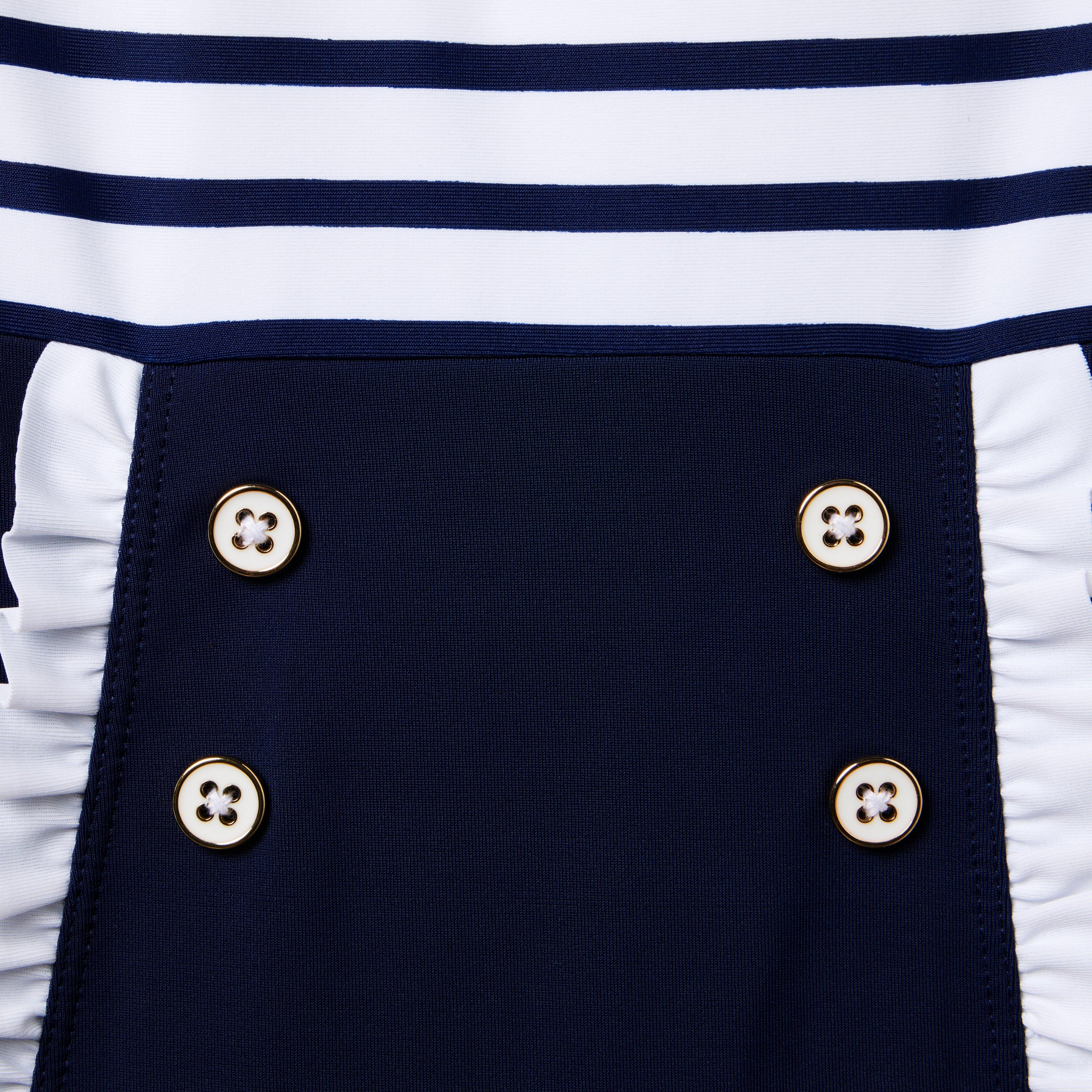 Recycled Nautical Halter Swimsuit image number 2