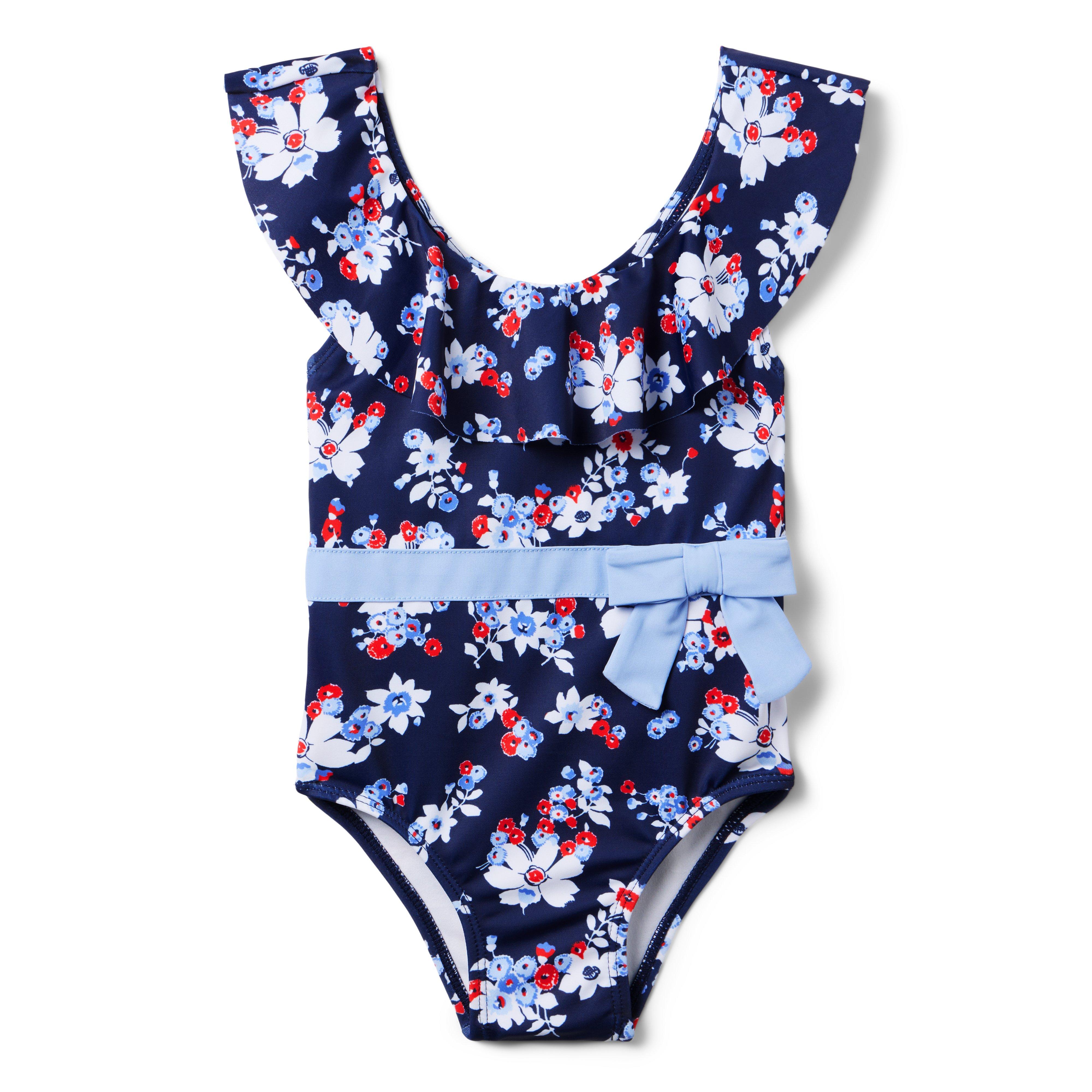 Recycled Floral Ruffle Swimsuit image number 0