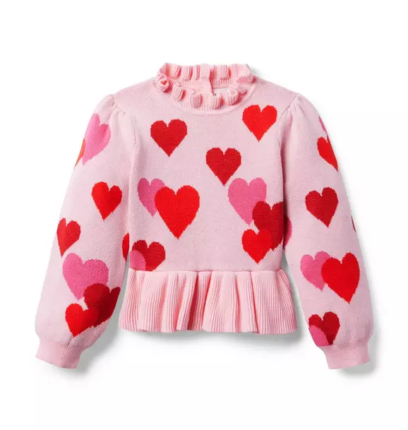 Heart Peplum Sweater image number 0