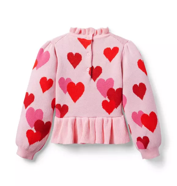 Heart Peplum Sweater image number 1