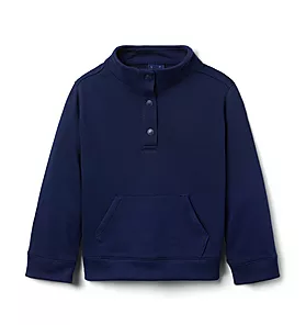 French Terry Half Snap Pullover