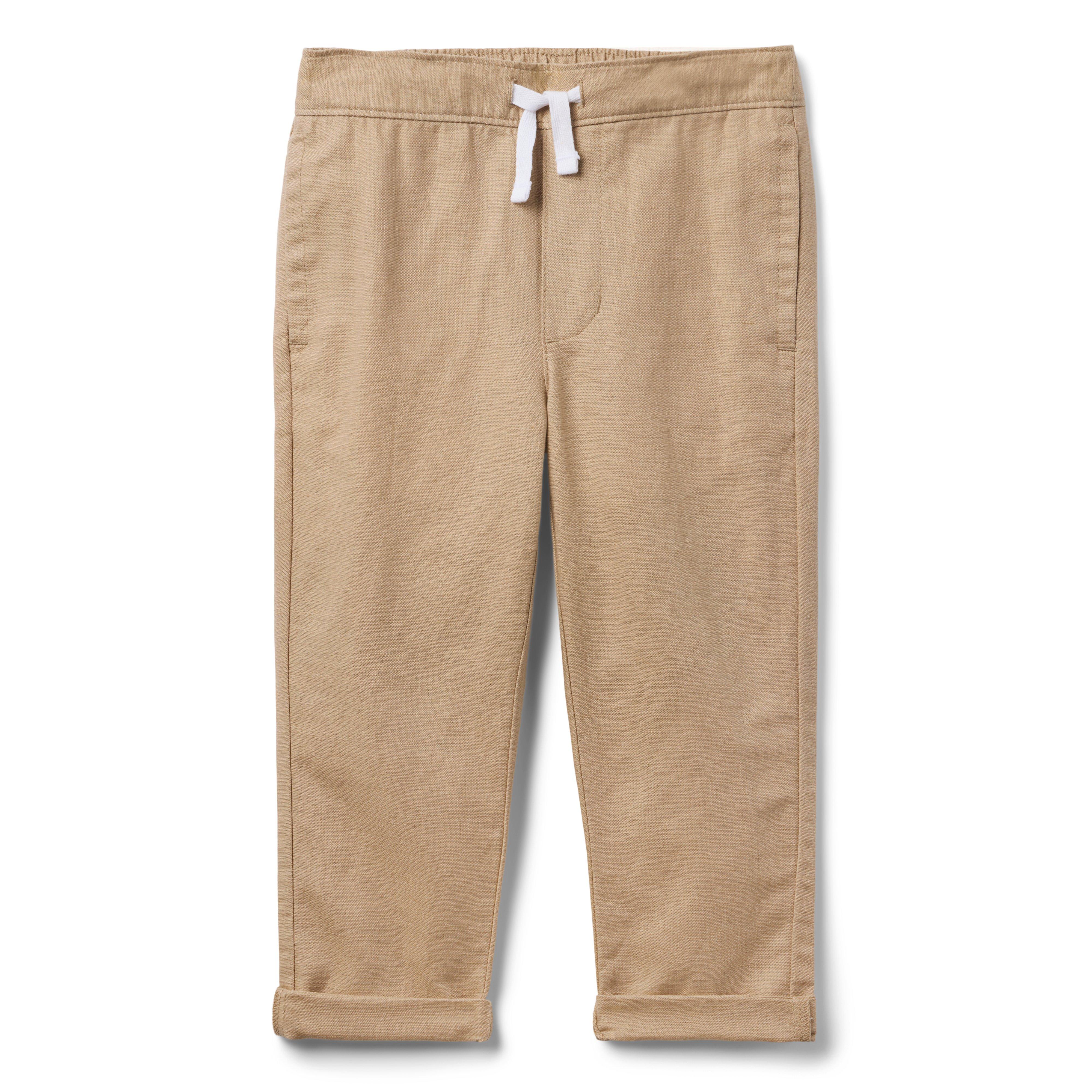 Linen-Cotton Pull-On Pants