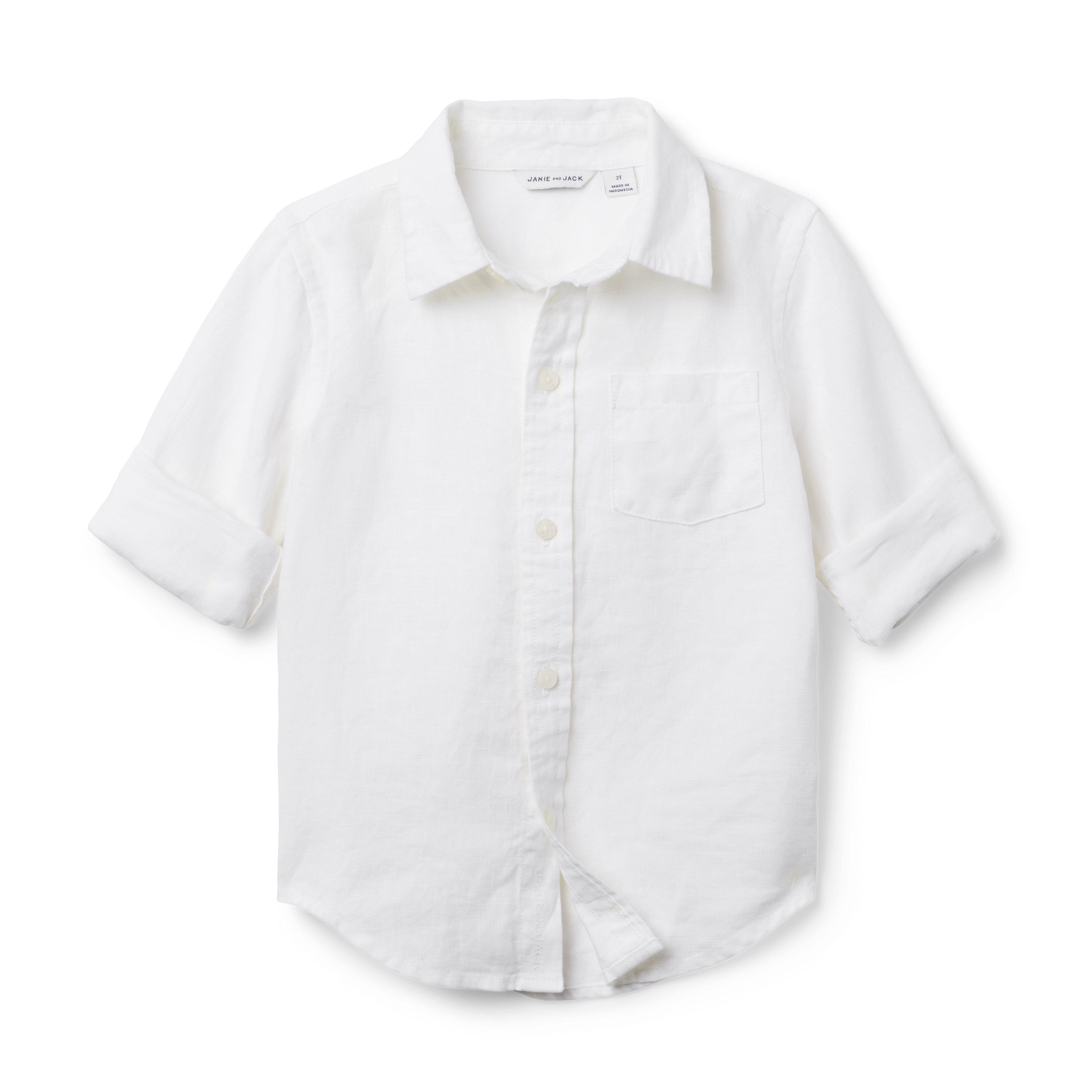 Chase Short Sleeve Shirt White Linen