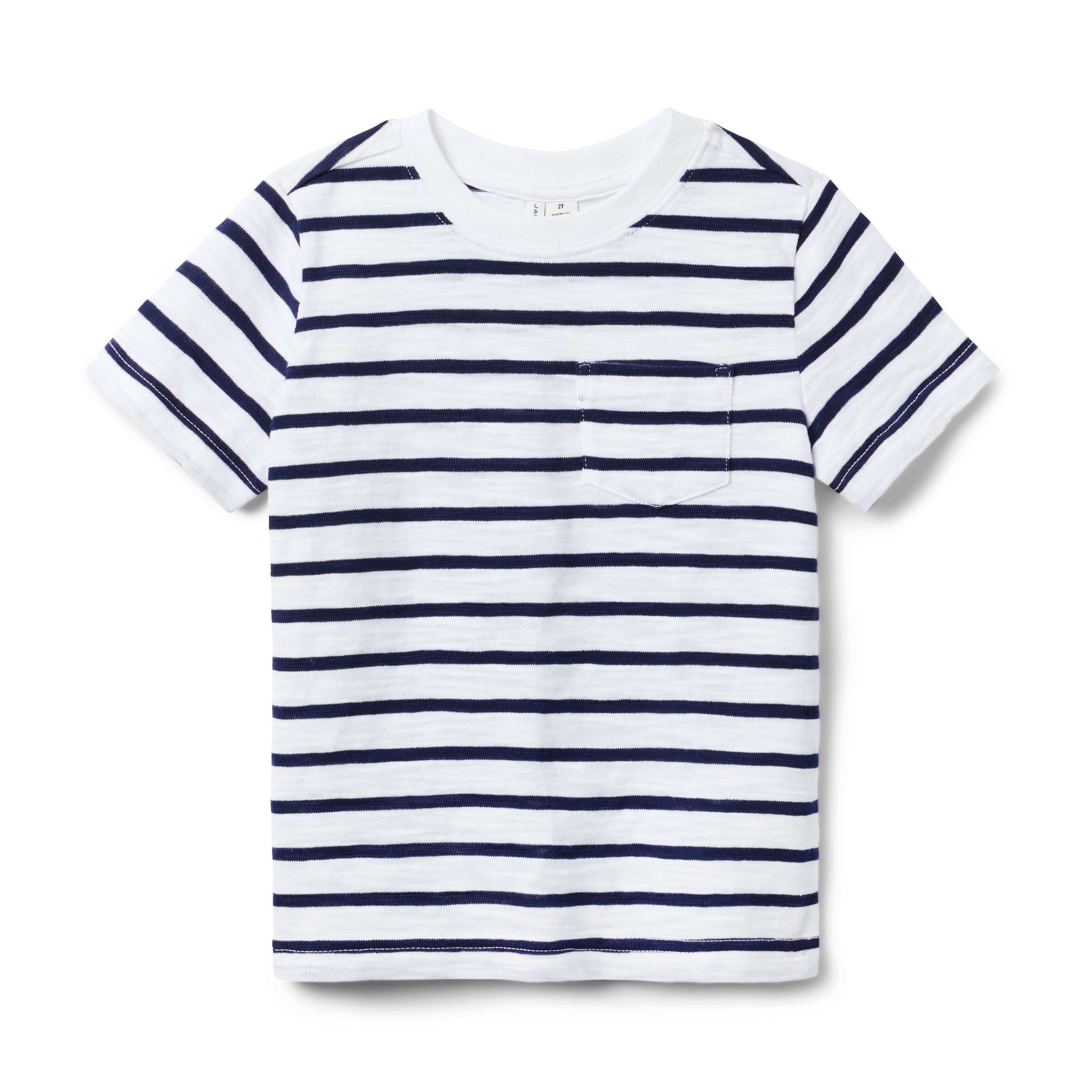 Boy Merchant Marine Stripe The Striped Slub Tee by Janie and Jack