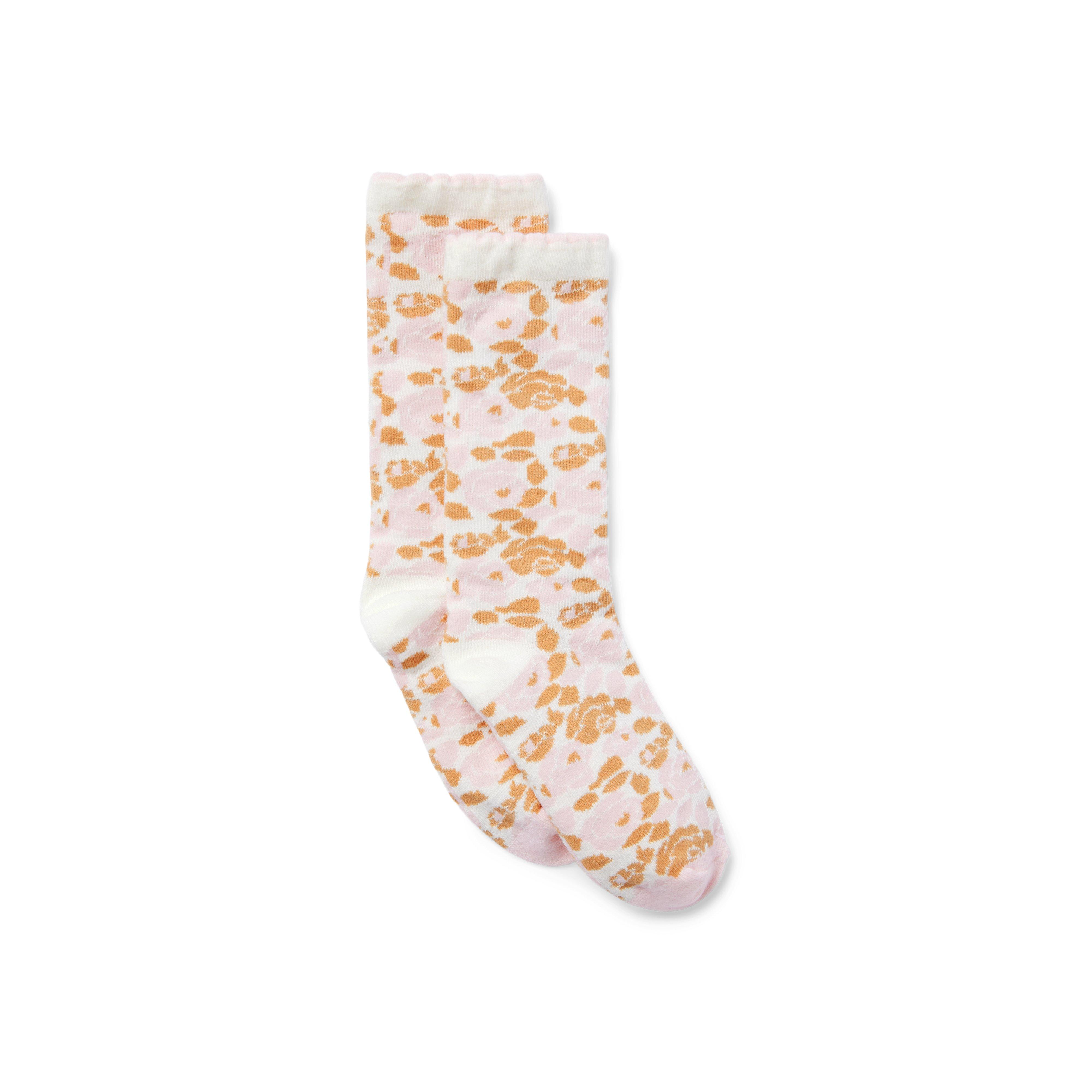 Newborn Cream And Sugar Floral Floral Sock by Janie and Jack