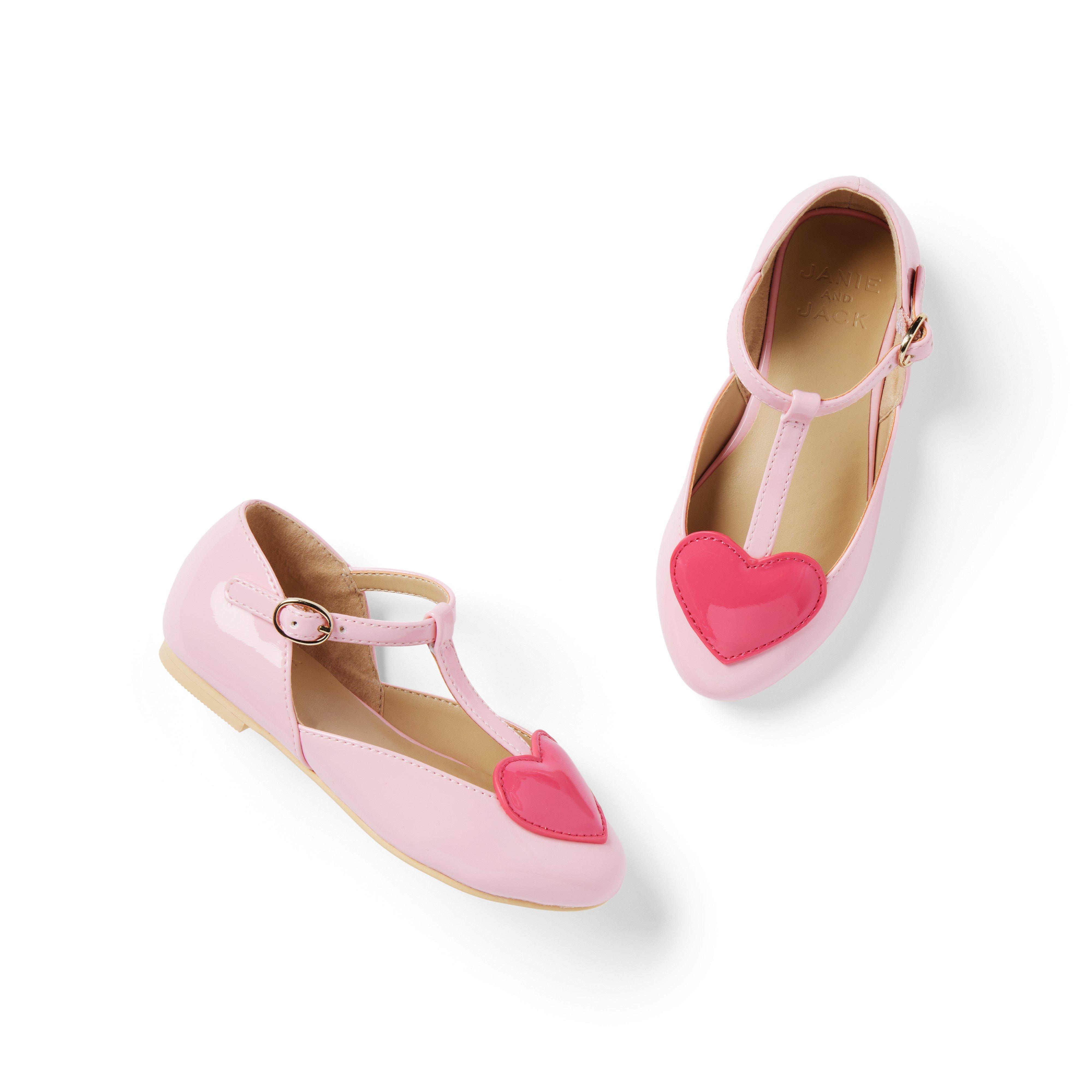 Heart T-Strap Ballet Flat