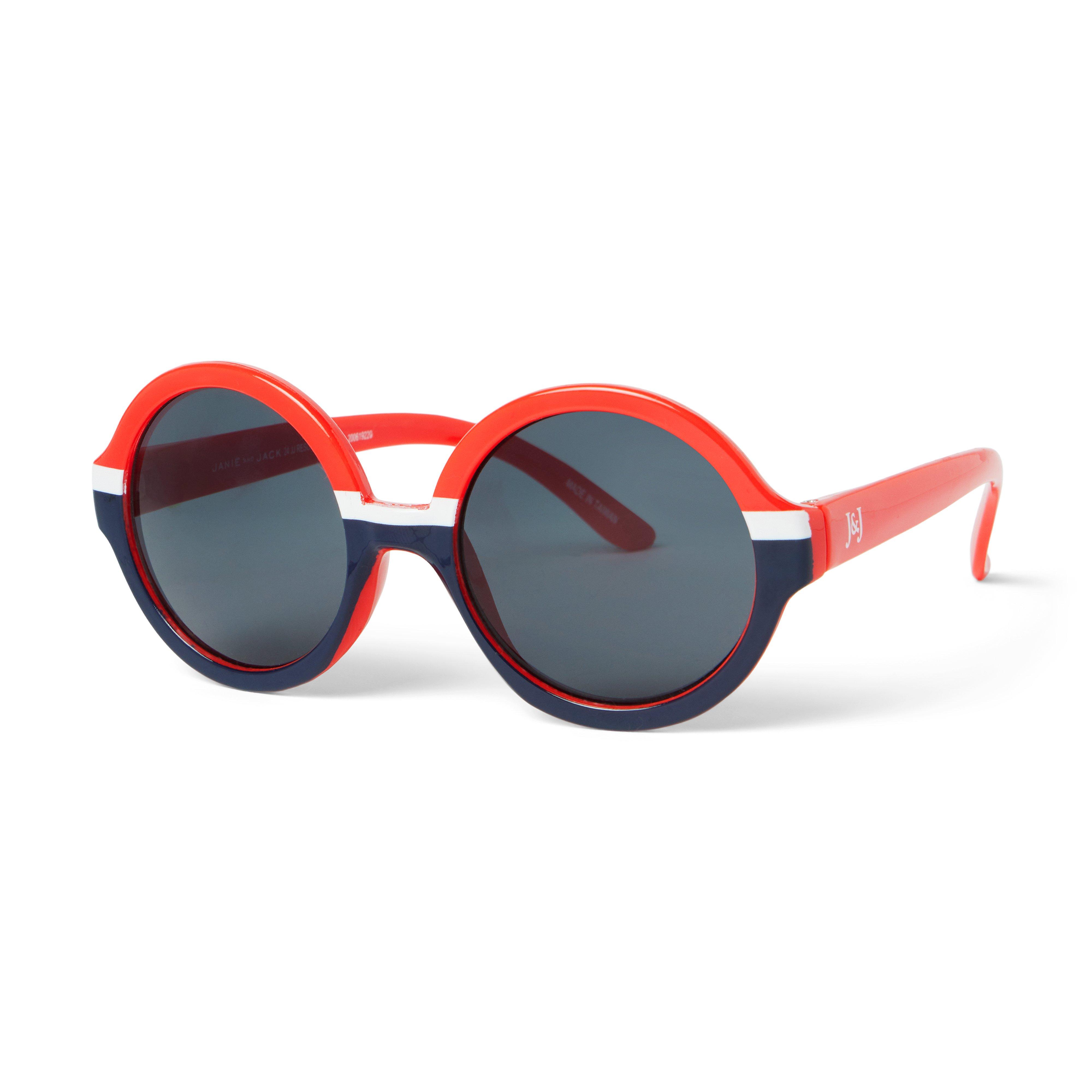 Colorblocked Round Sunglasses