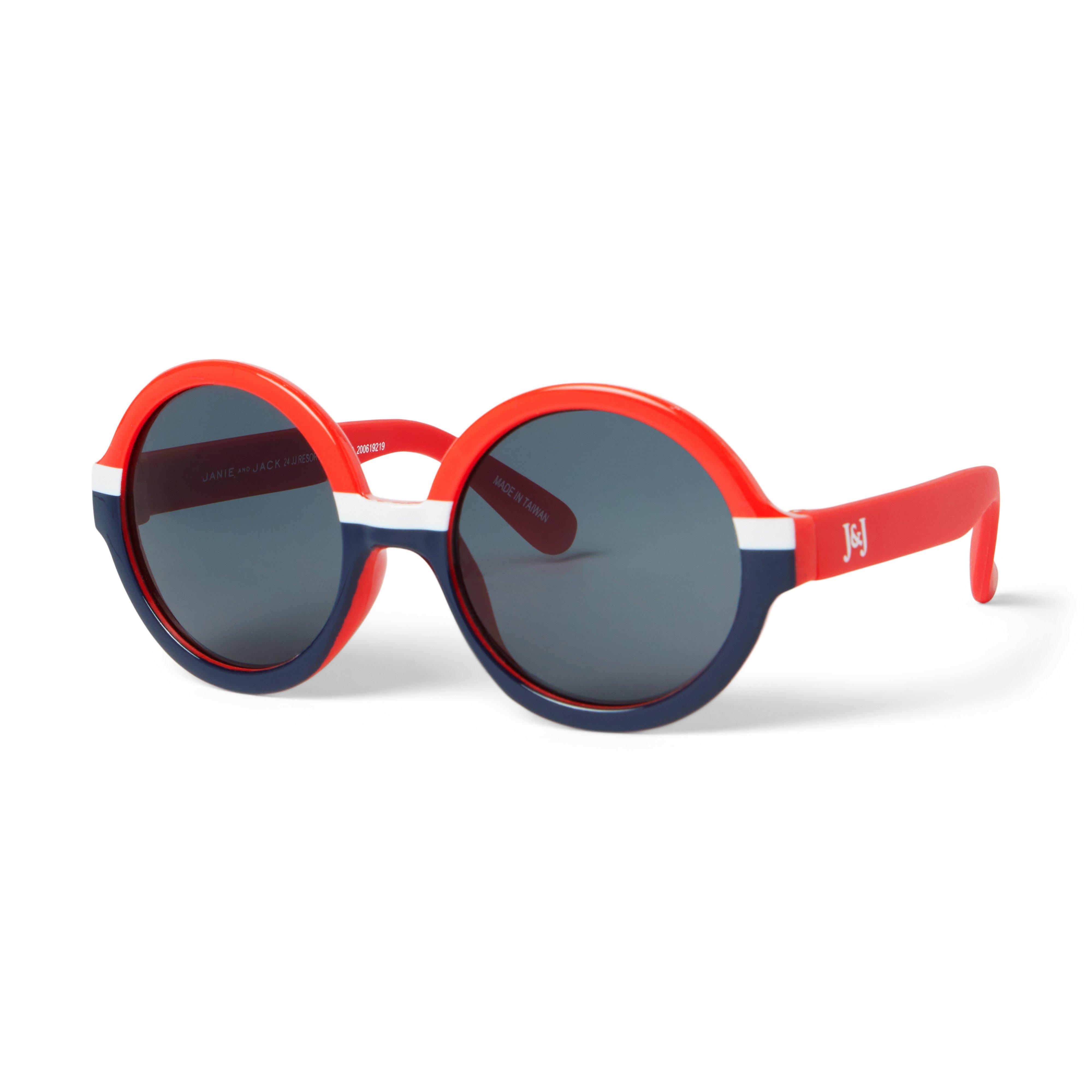Colorblocked Round Sunglasses