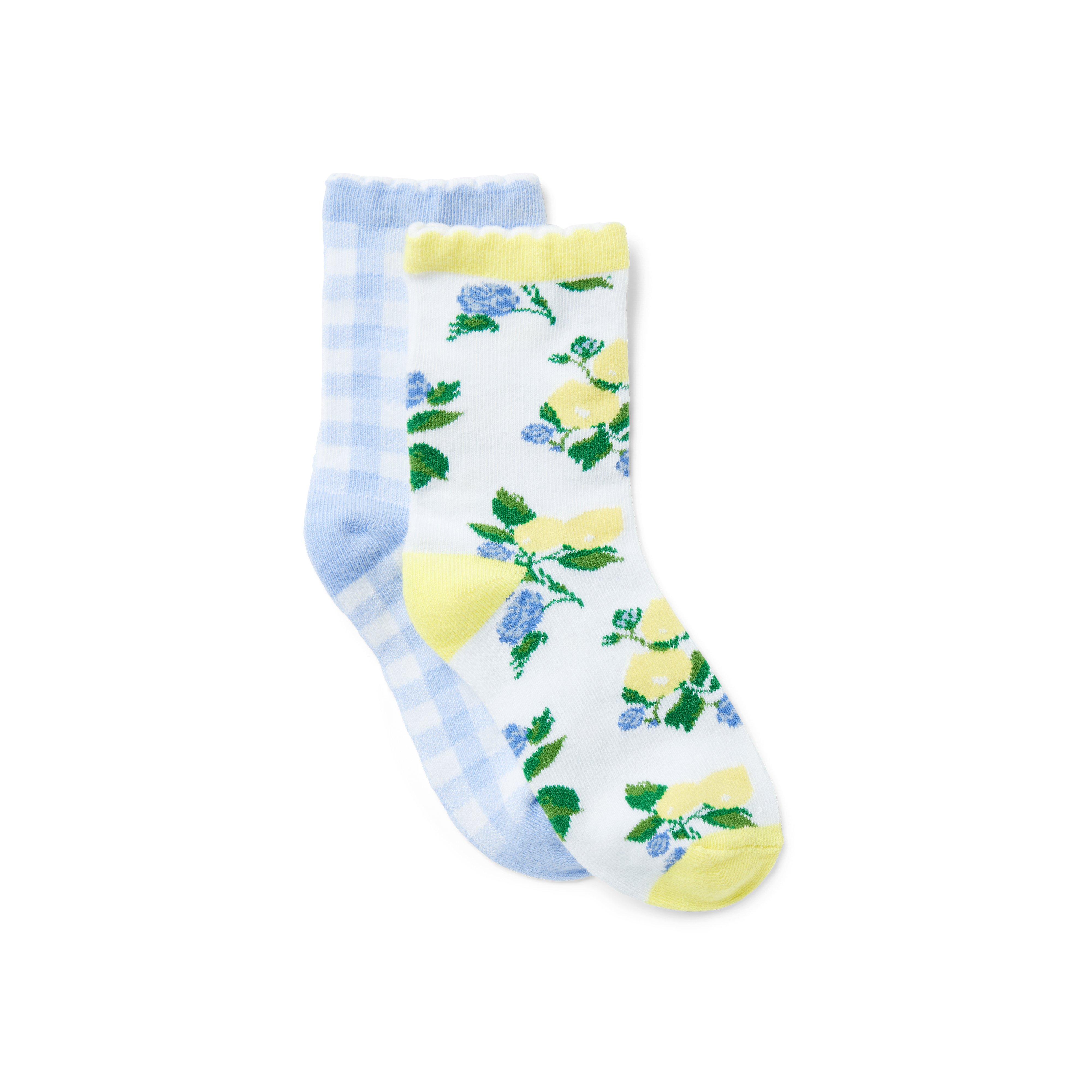 Lemon And Gingham Sock 2-Pack image number 0