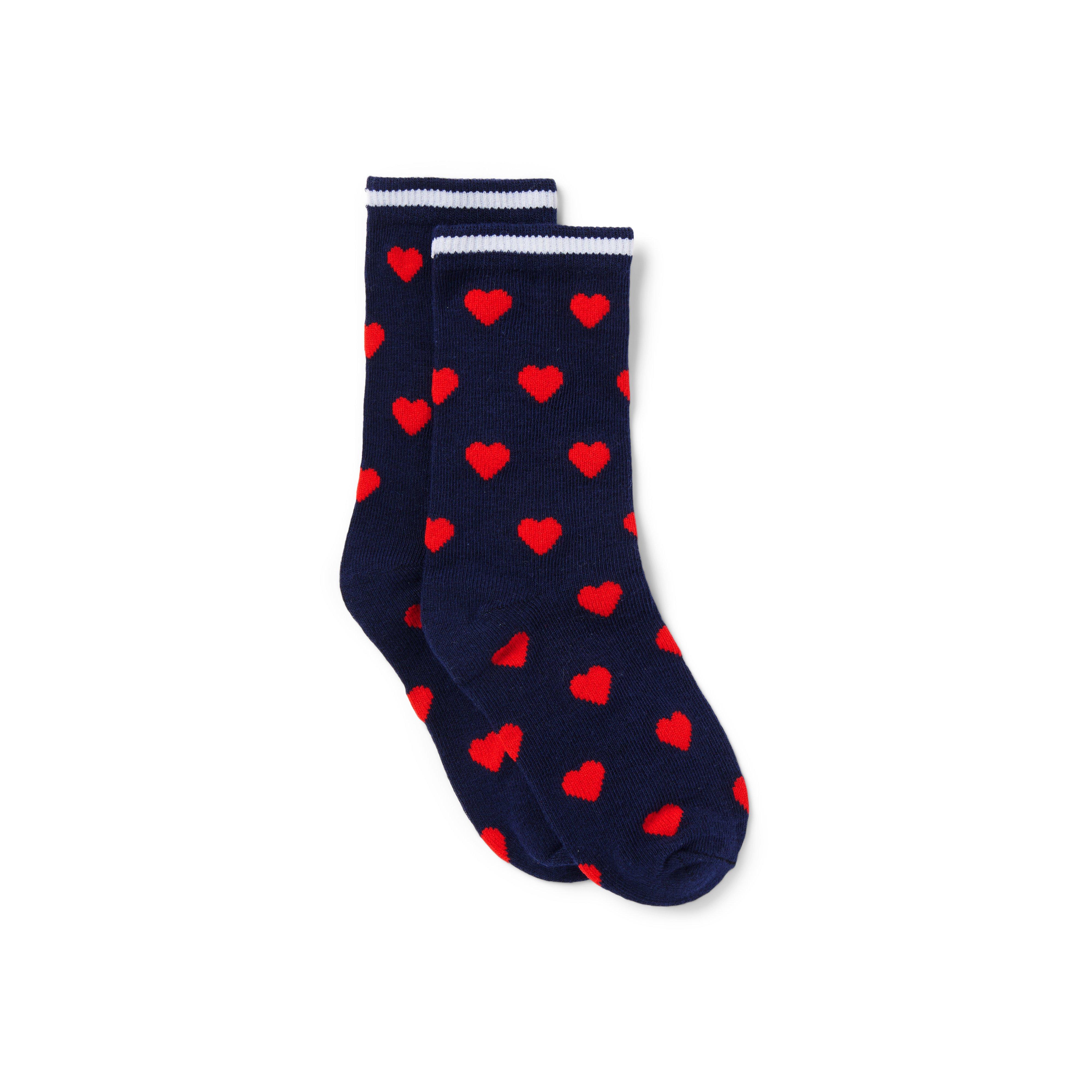 3-PACK OF SOCKS WITH HEARTS - red/navy