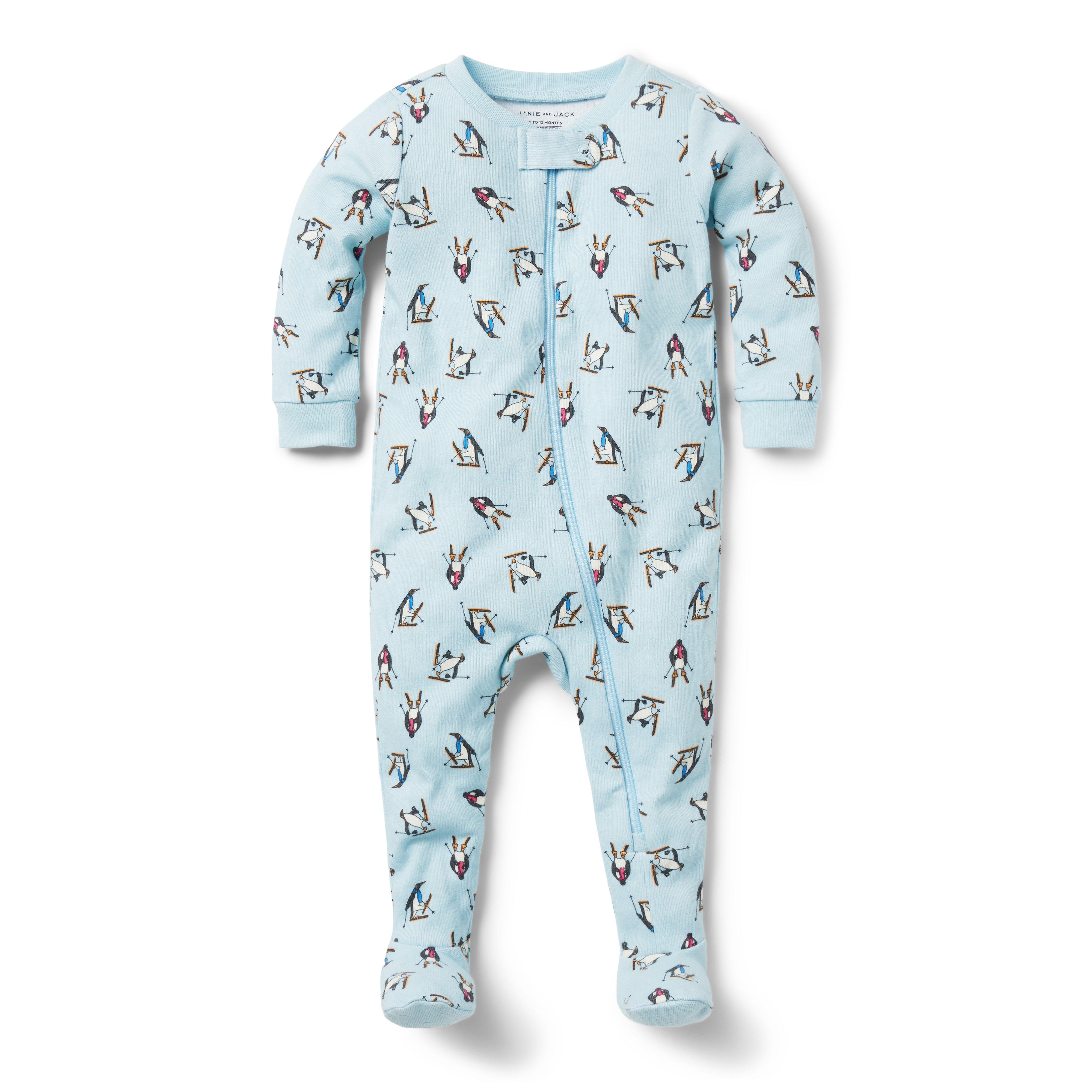 Baby Good Night Footed Pajamas In Ski Penguin