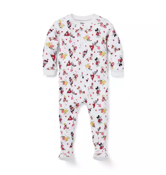 Baby Good Night Footed Pajamas in Disney Mickey Mouse Valentine image number 0