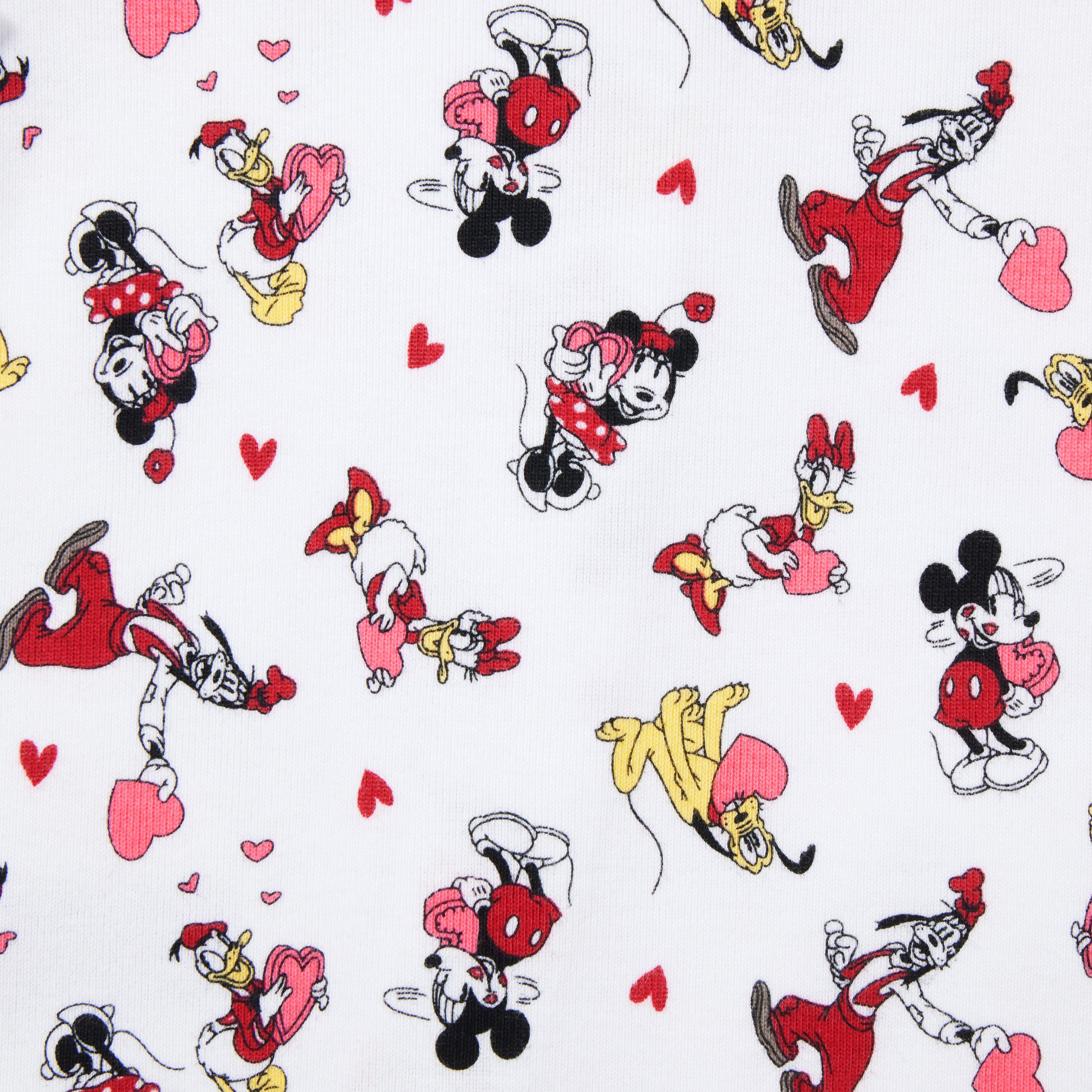 Baby Good Night Footed Pajamas in Disney Mickey Mouse Valentine image number 1