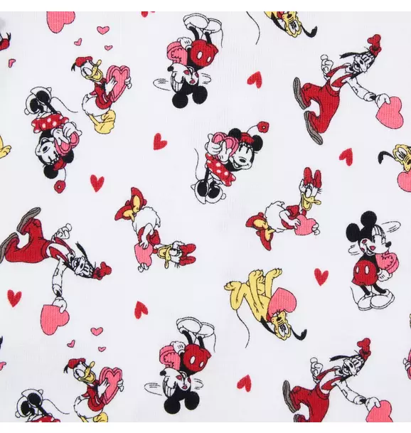 Baby Good Night Footed Pajamas in Disney Mickey Mouse Valentine image number 1