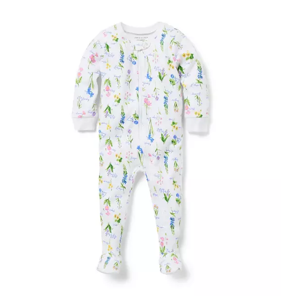 Baby Good Night Footed Pajamas in Floral Dreams  image number 0