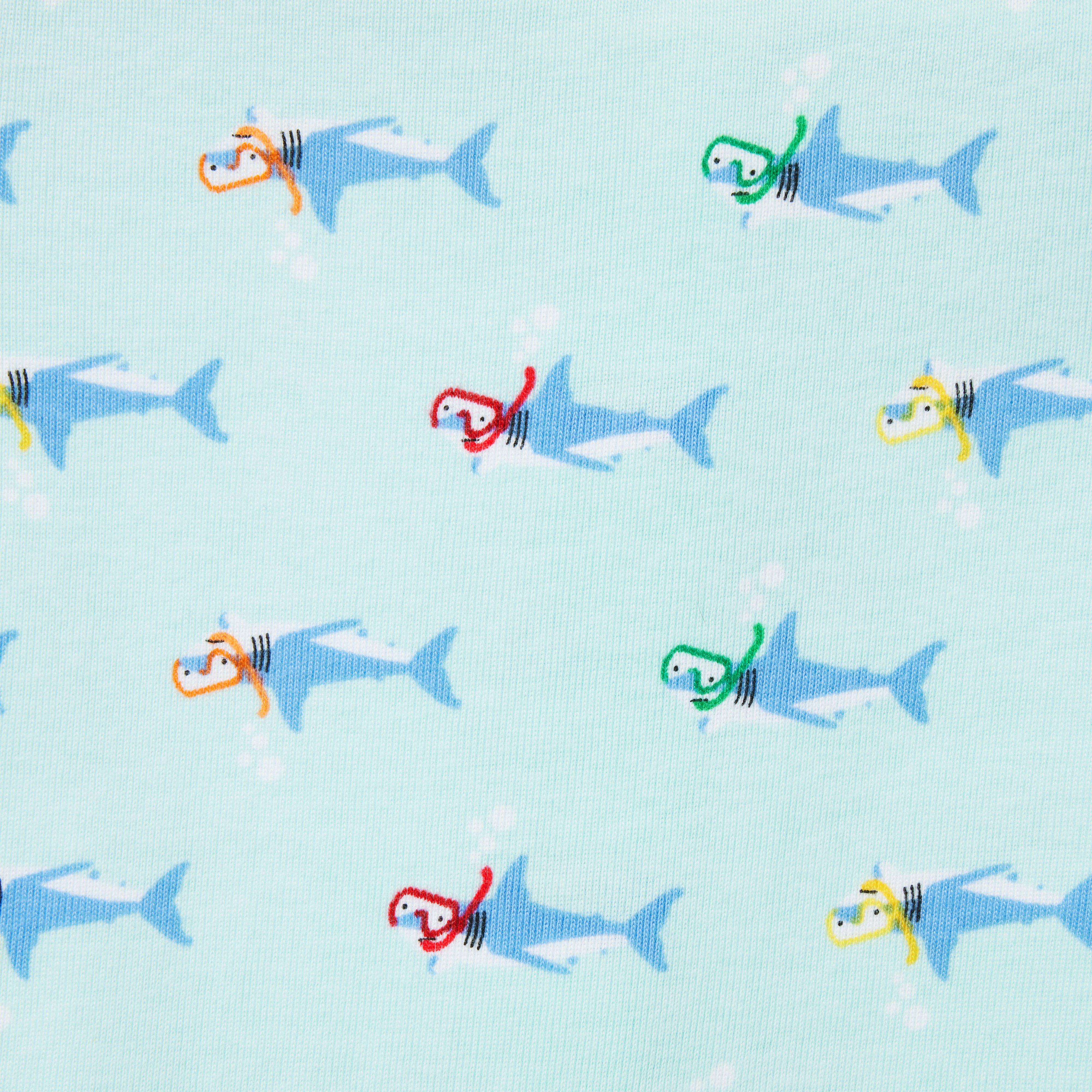 Baby Good Night Footed Pajama Snorkeling Sharks