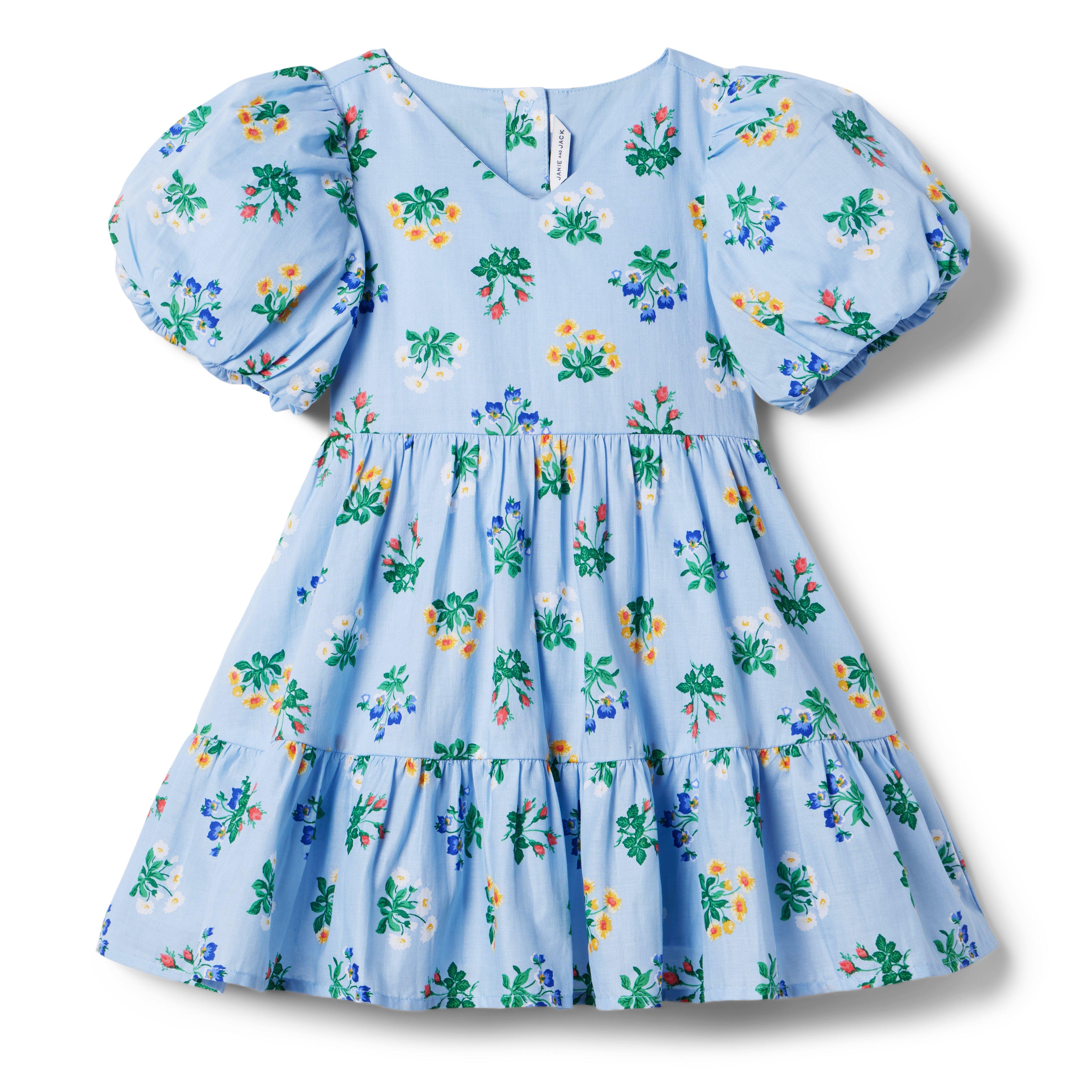 Floral Bubble Sleeve Dress image number 0