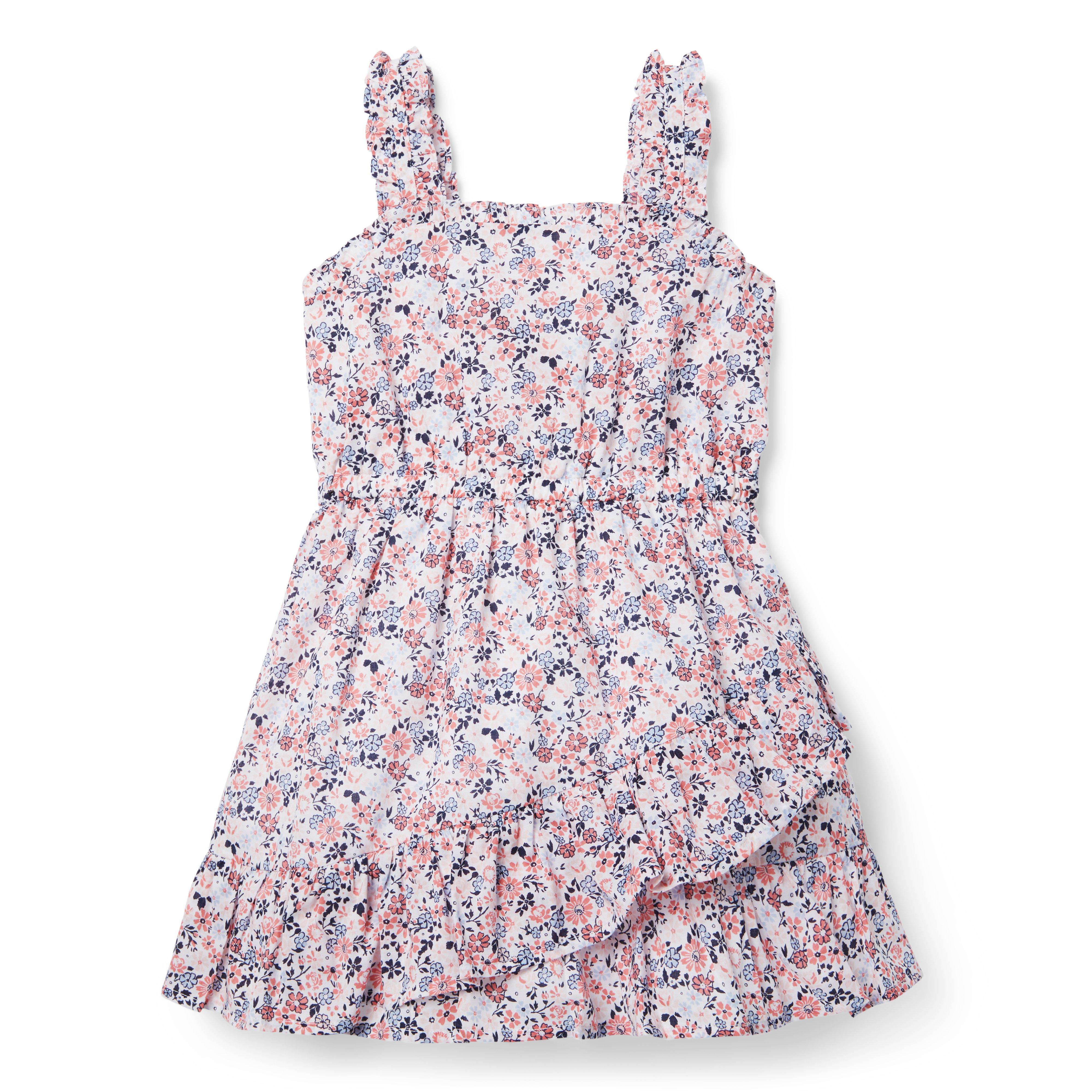 Floral Ruffle Wrap Sundress image number 0