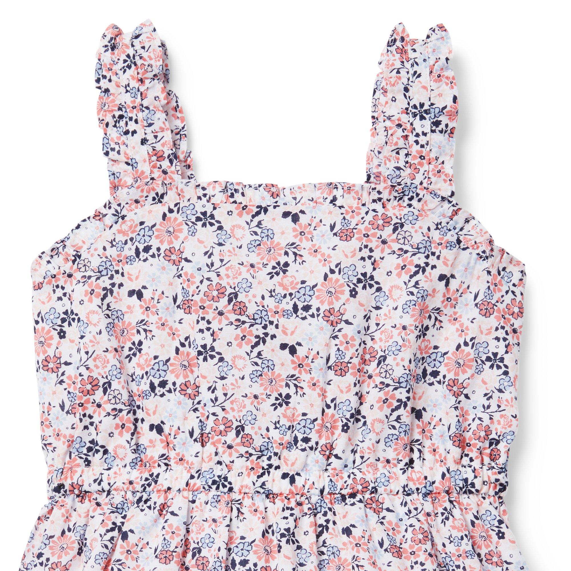 Floral Ruffle Wrap Sundress image number 1