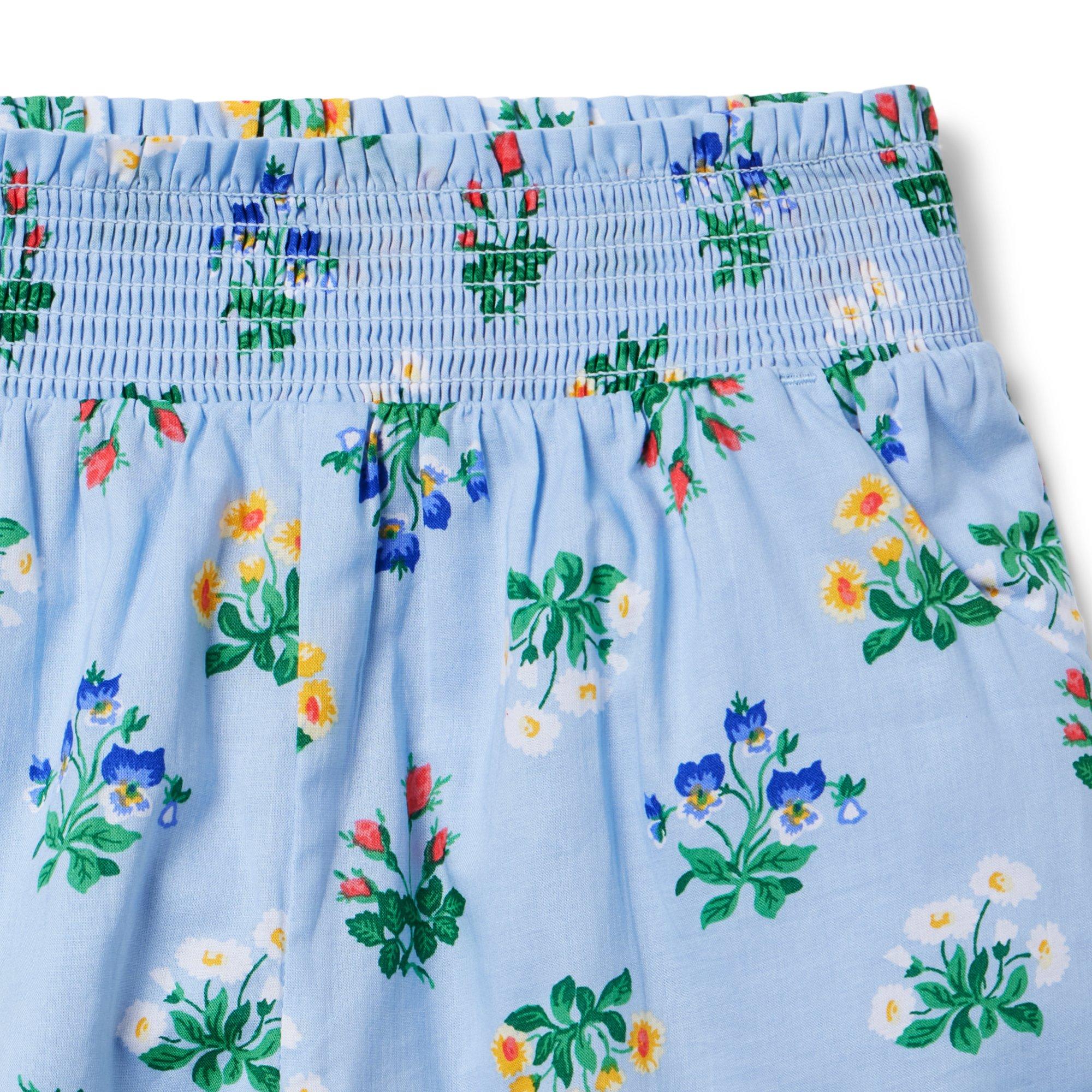 Floral Smocked Waist Short image number 1