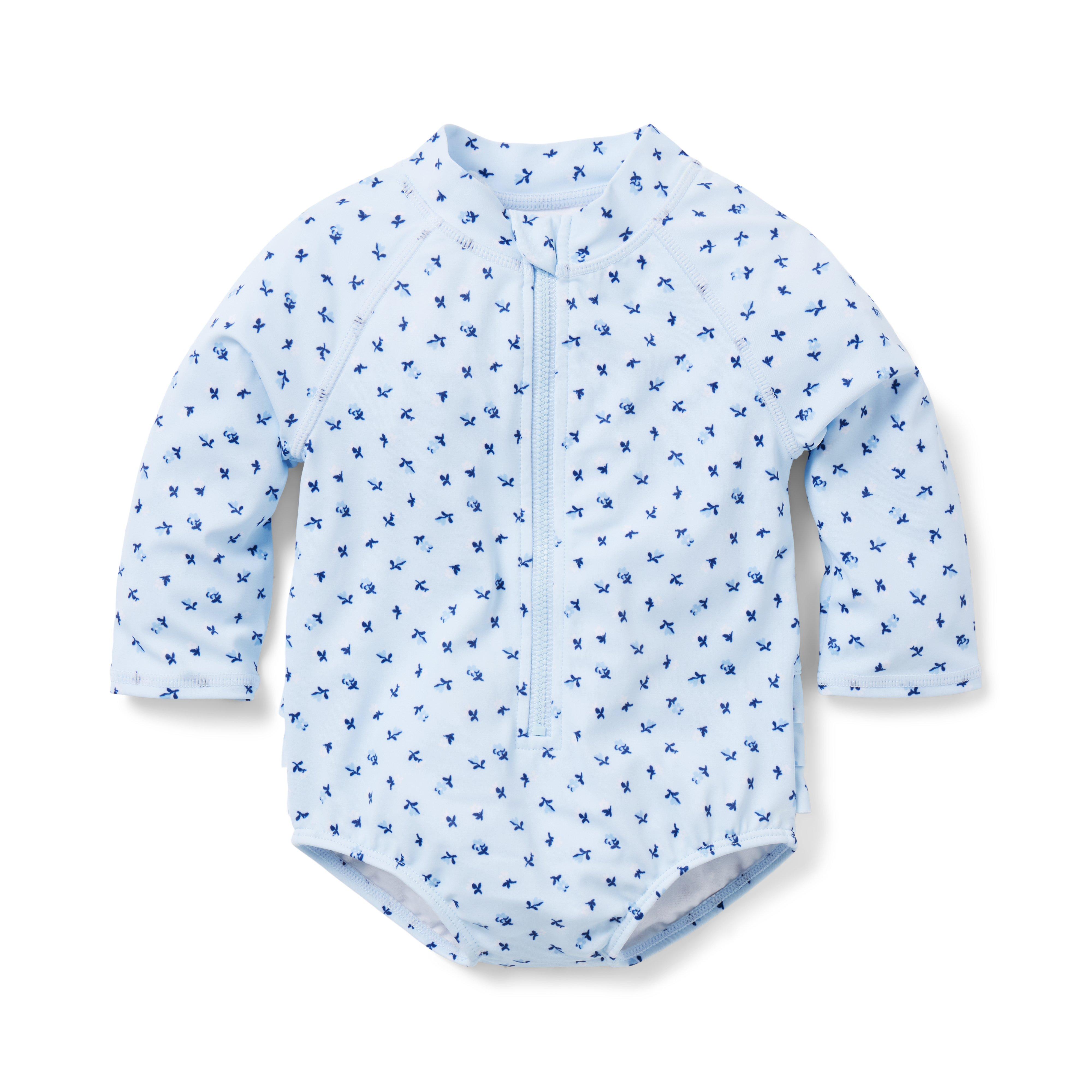 Baby Recycled Floral Rash Guard Swimsuit image number 0