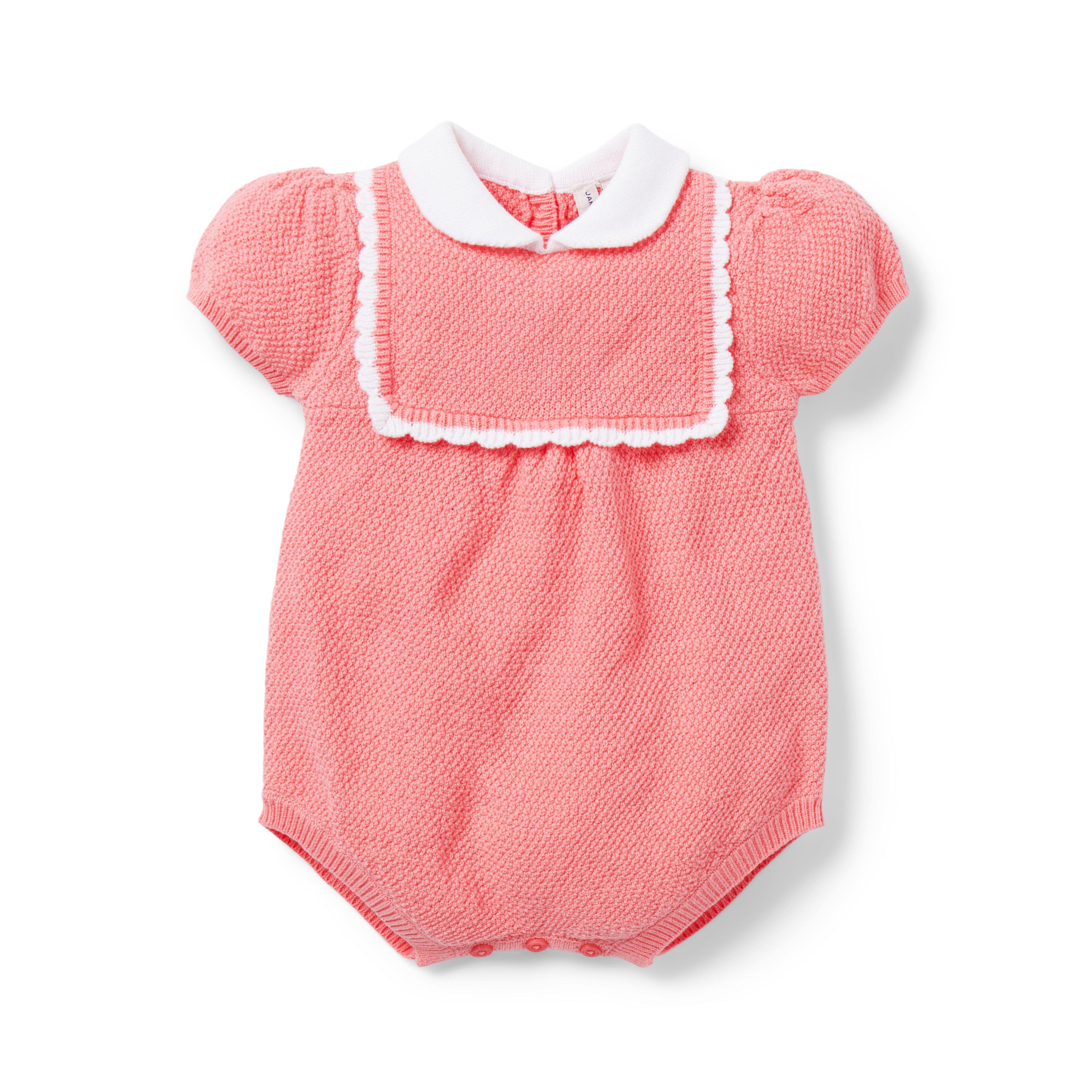 Baby Sweater Collared Romper