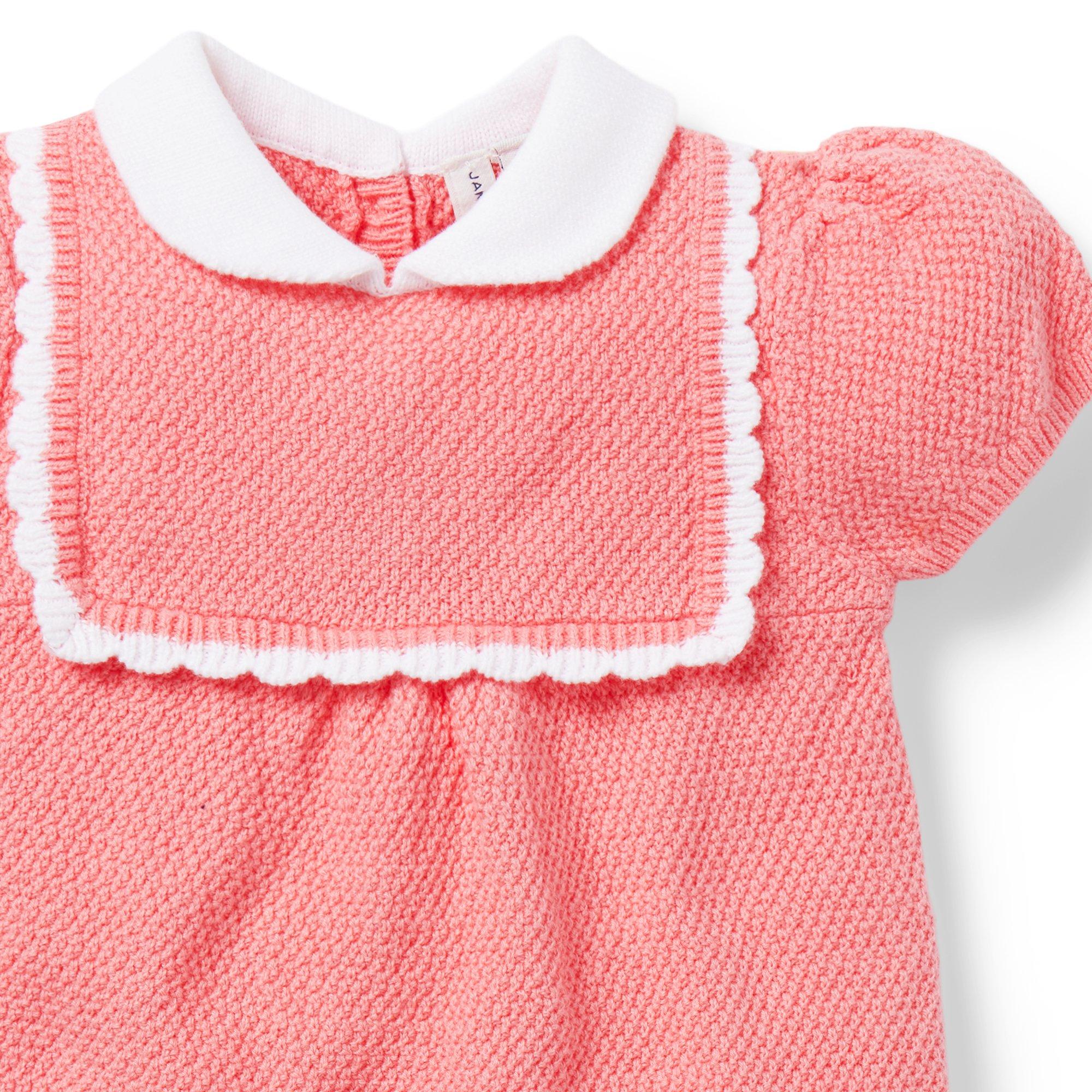 Baby Sweater Collared Romper image number 1