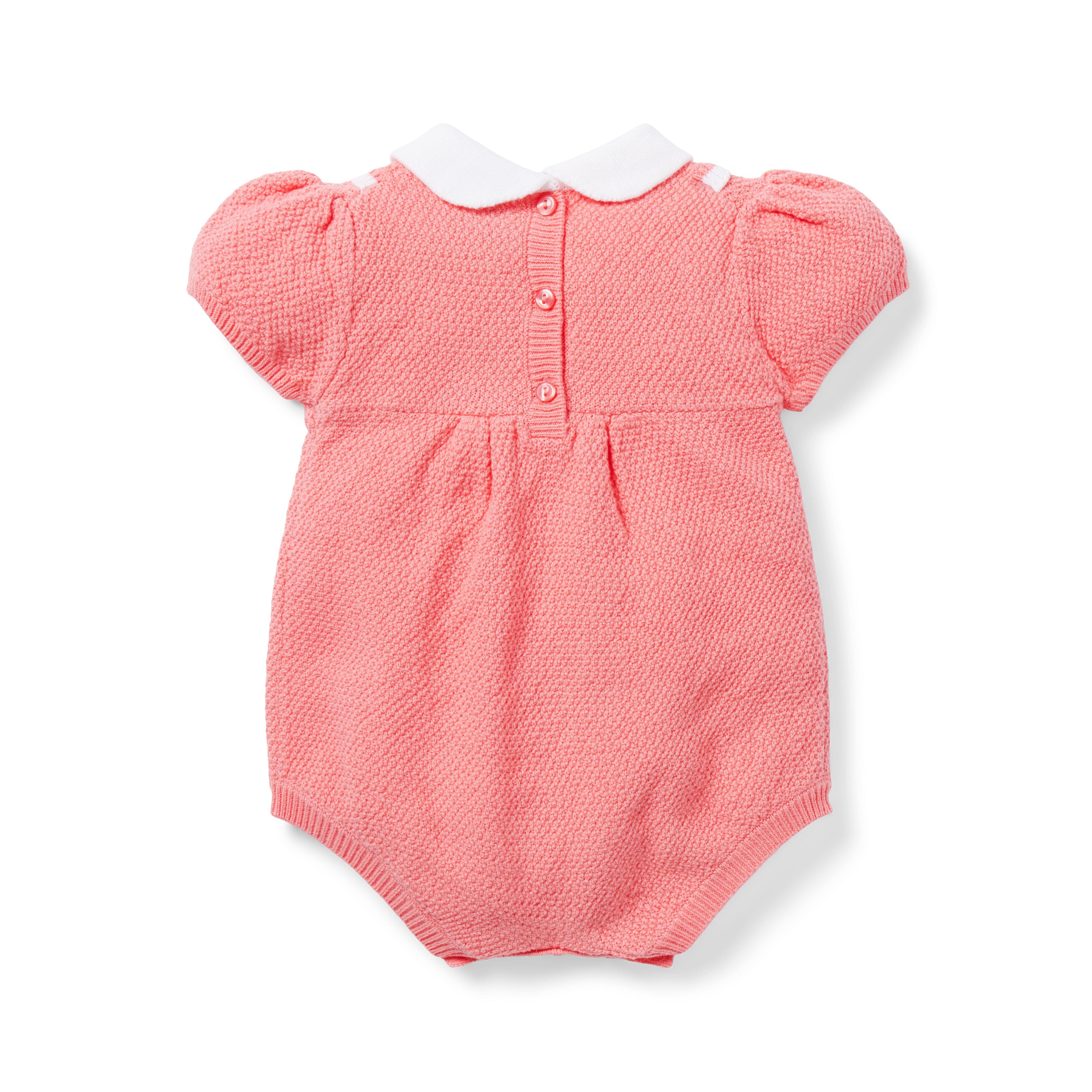 Baby Sweater Collared Romper image number 3