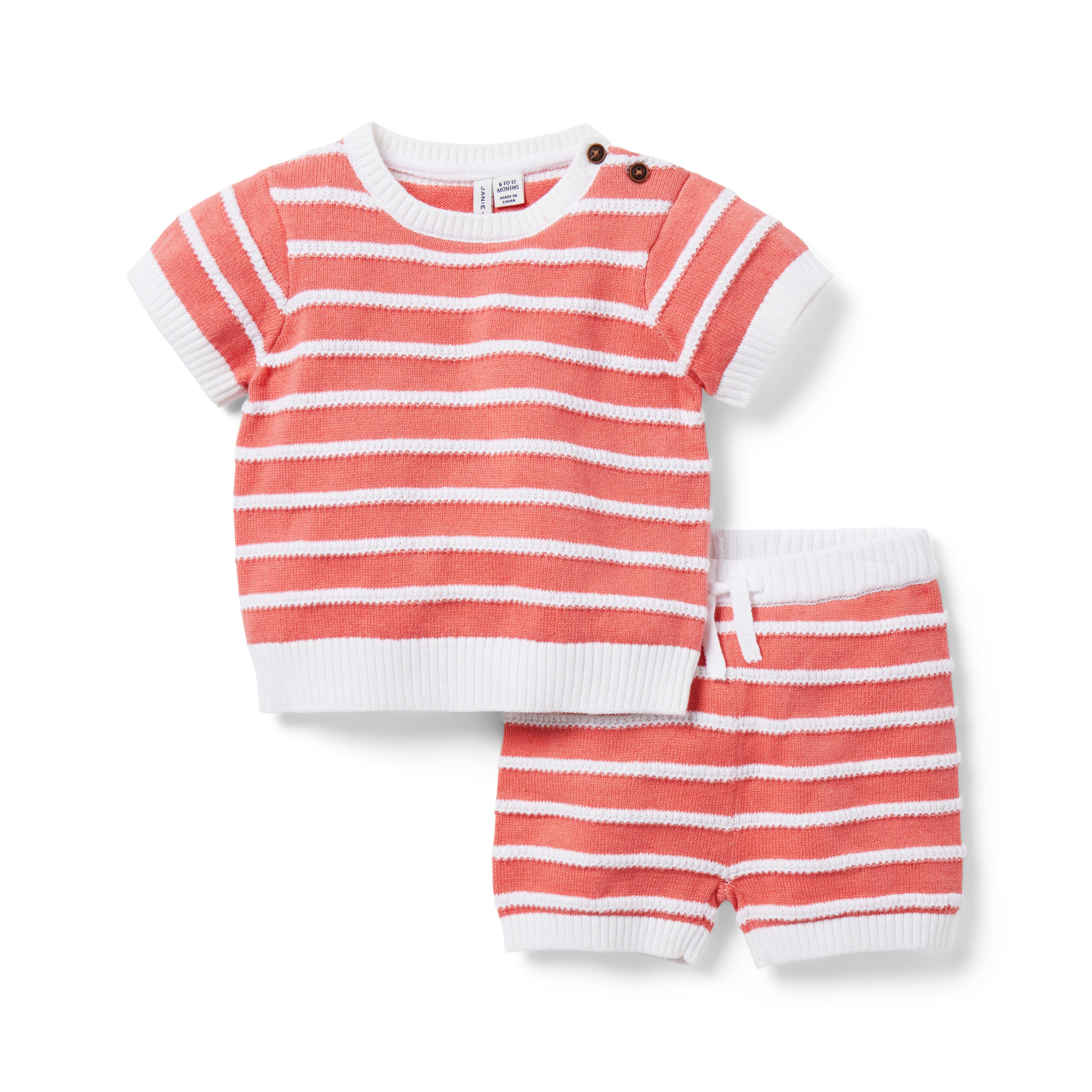 Baby Striped Sweater Matching Set